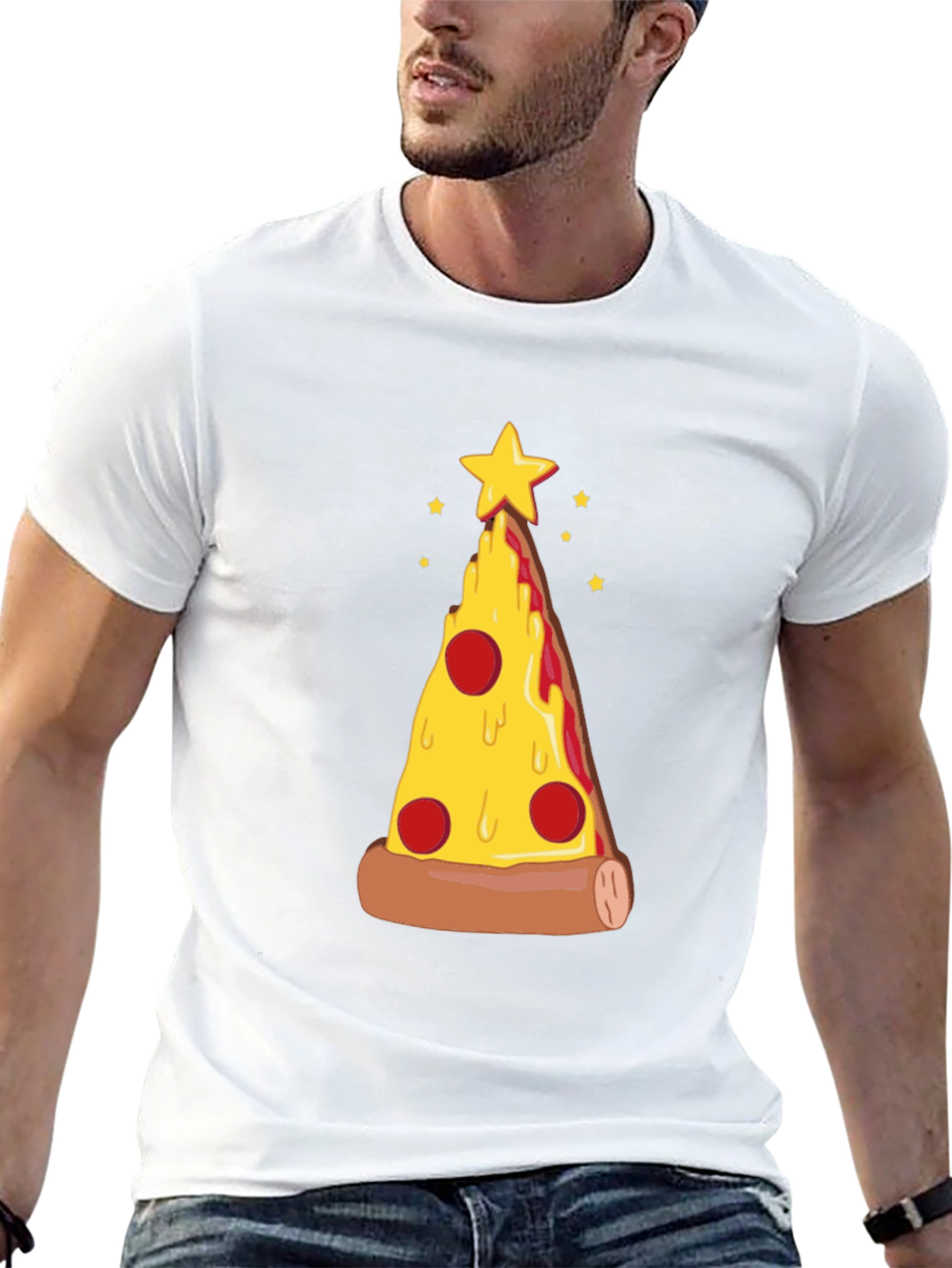 Pizza Christmas Tree Graphic Tee