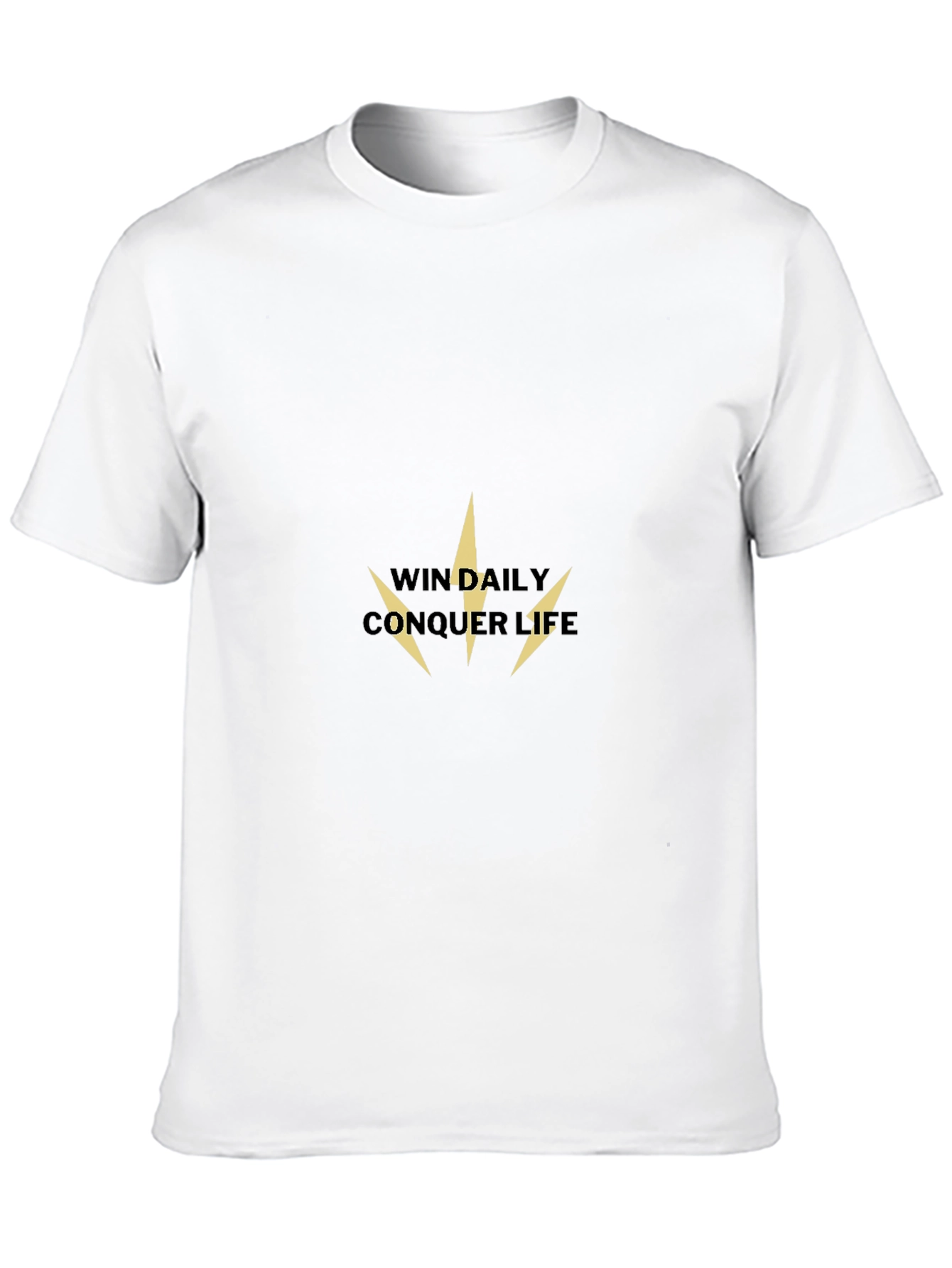 Win Daily Conquer Life Black T-Shirt