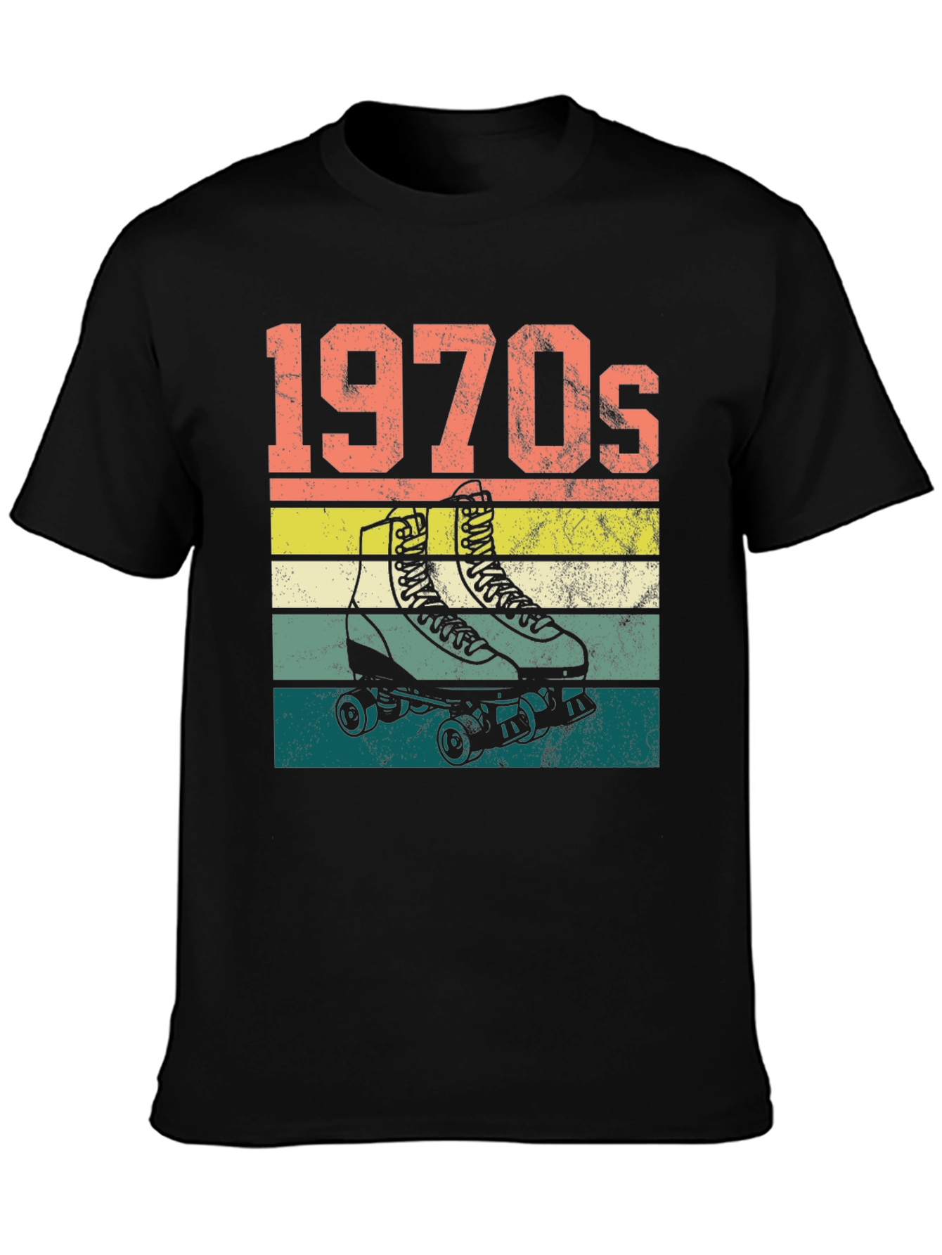 1970s Roller Skate T-Shirt Retro Design
