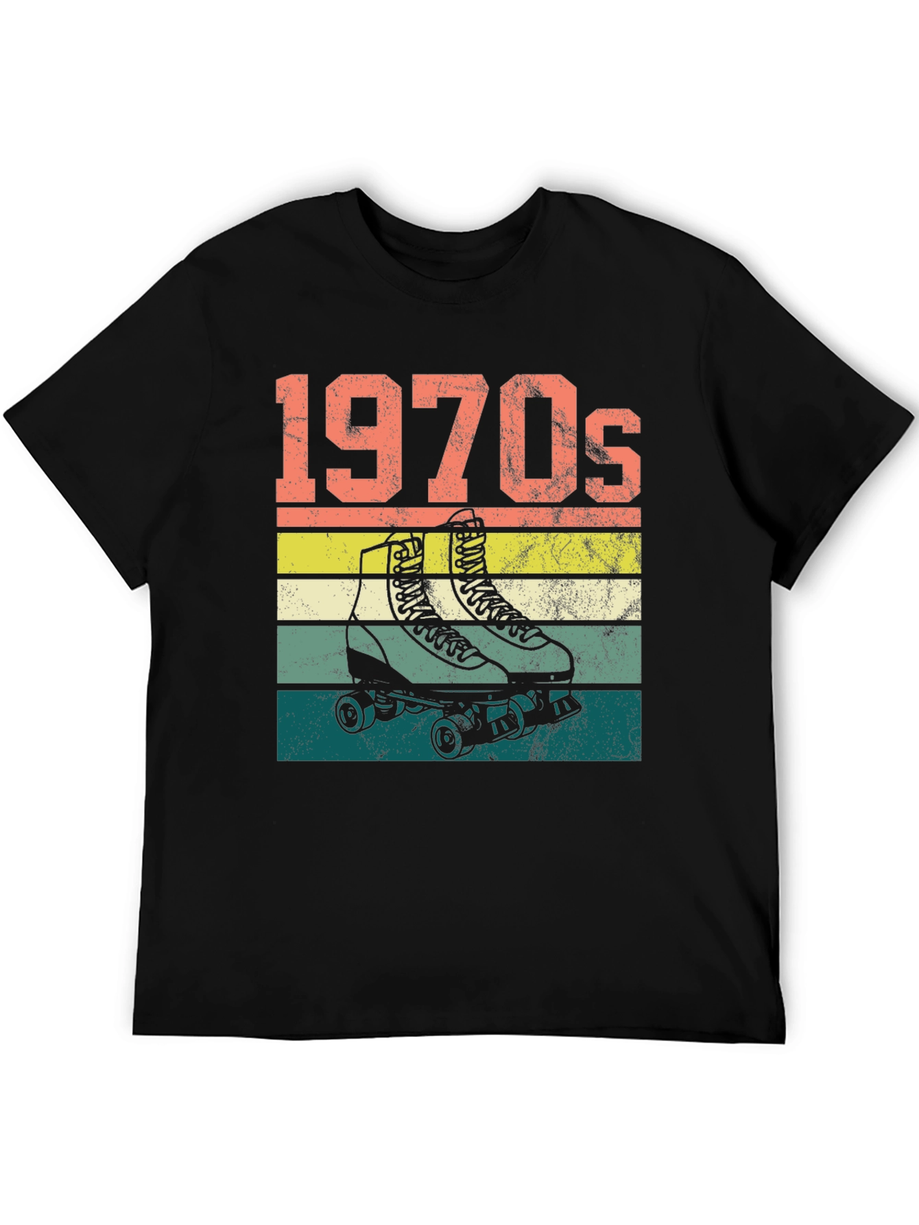 1970s Roller Skate T-Shirt Retro Design