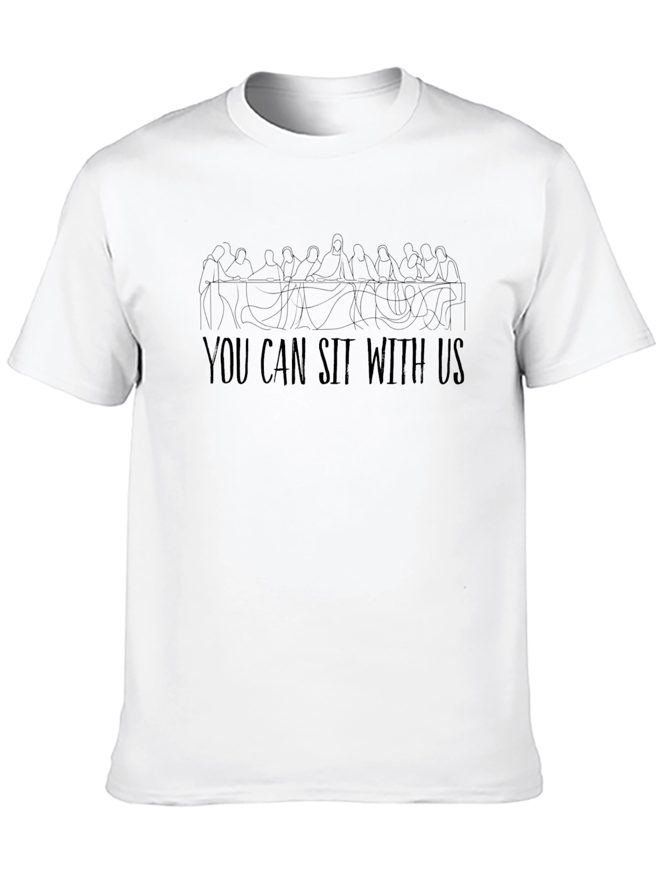 You Can Sit With Us Graphic Tee - Black