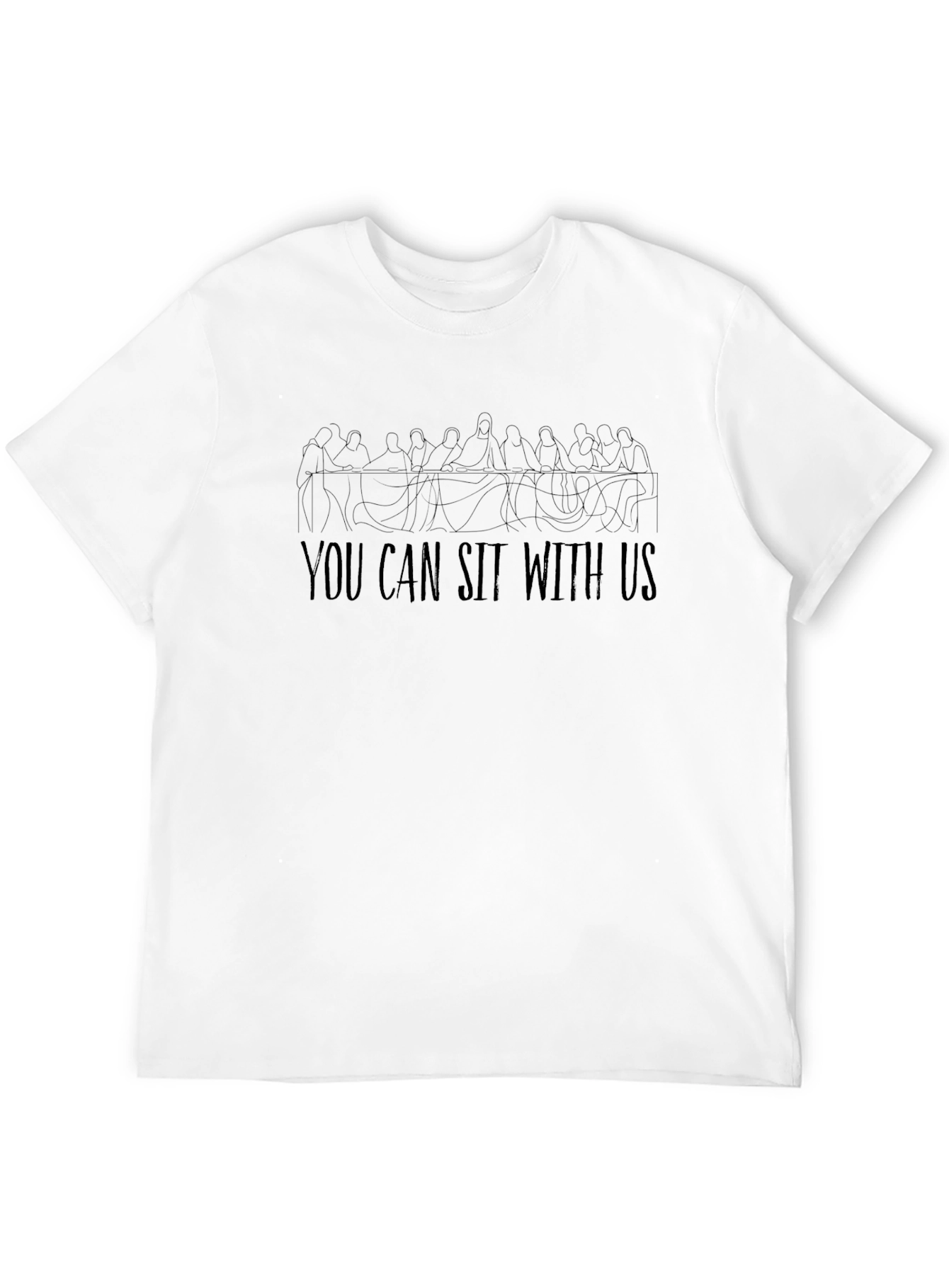 You Can Sit With Us Graphic Tee - Black