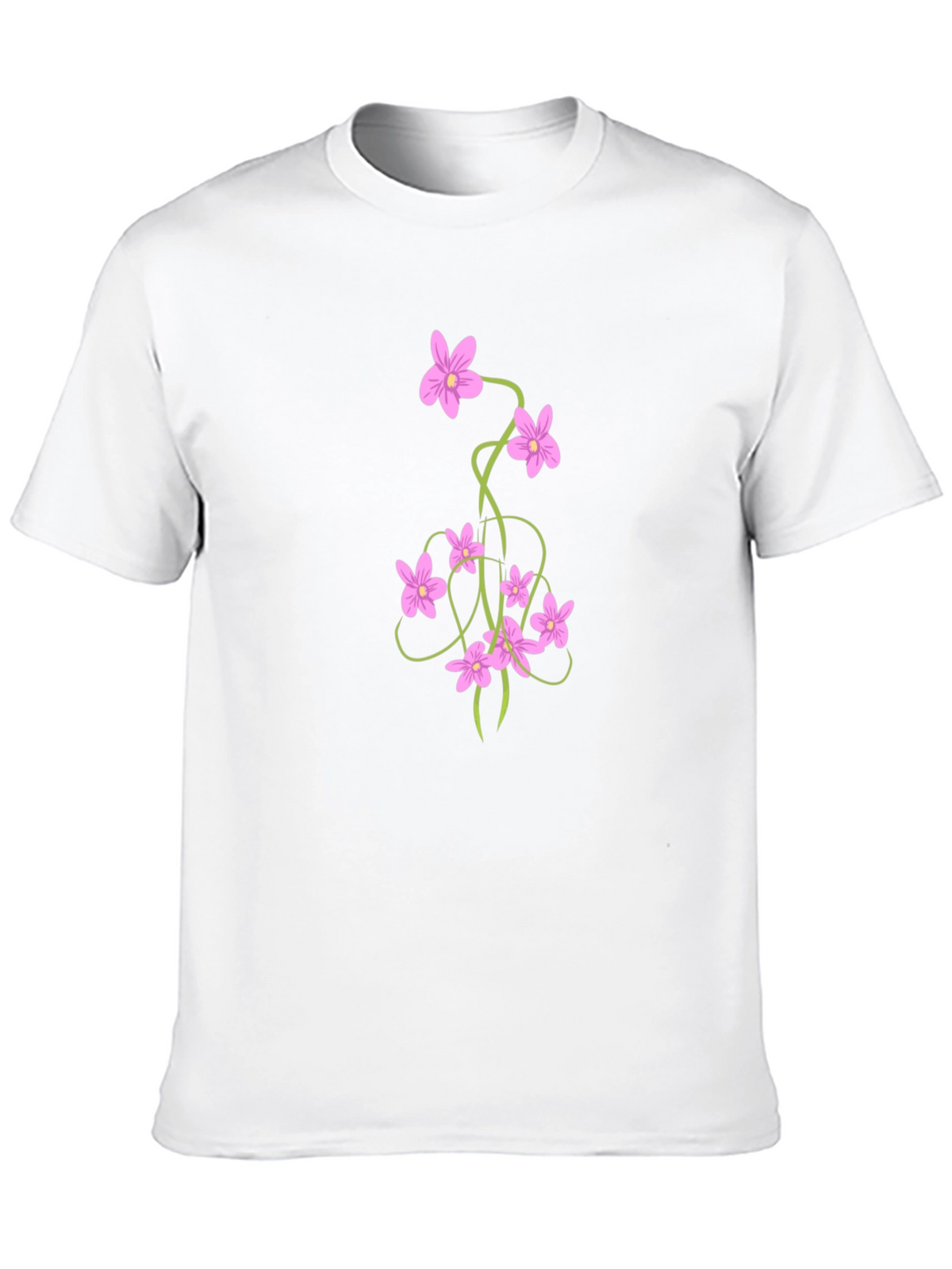 Floral Vine Black T-Shirt