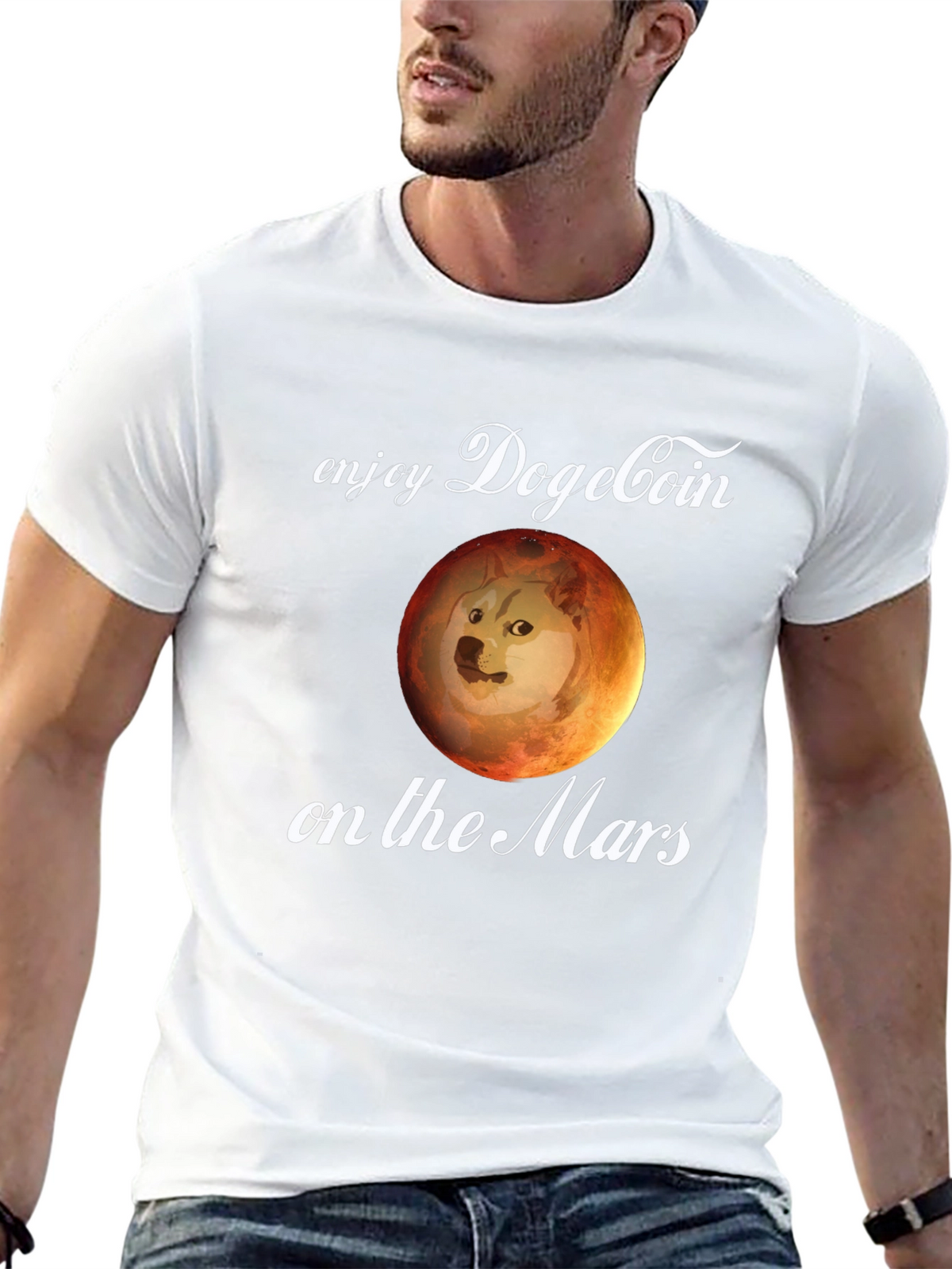 Dogecoin on Mars T-Shirt - Crypto Meme Tee
