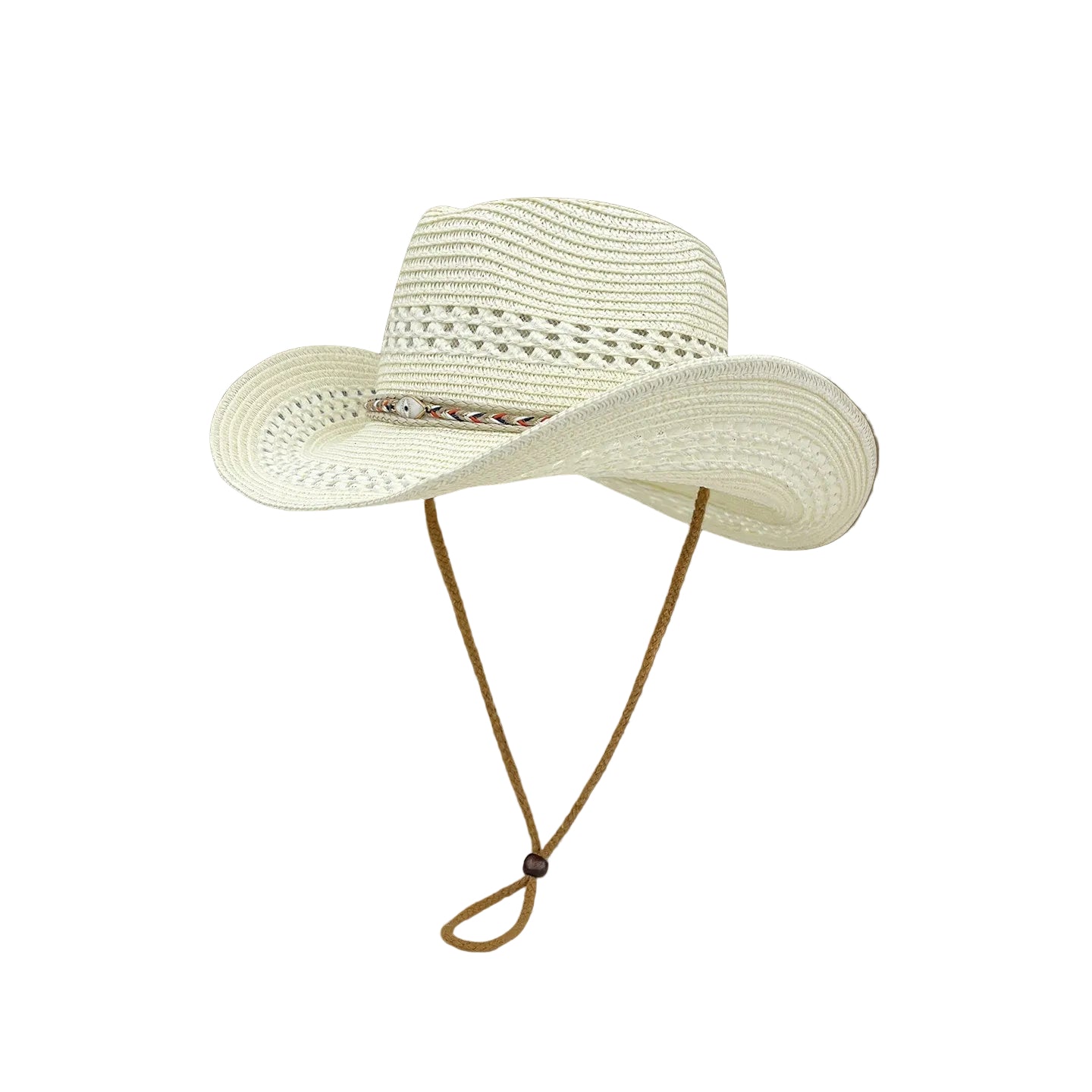 Sun Protection Straw Cowboy Hat for Summer Beach and Travel