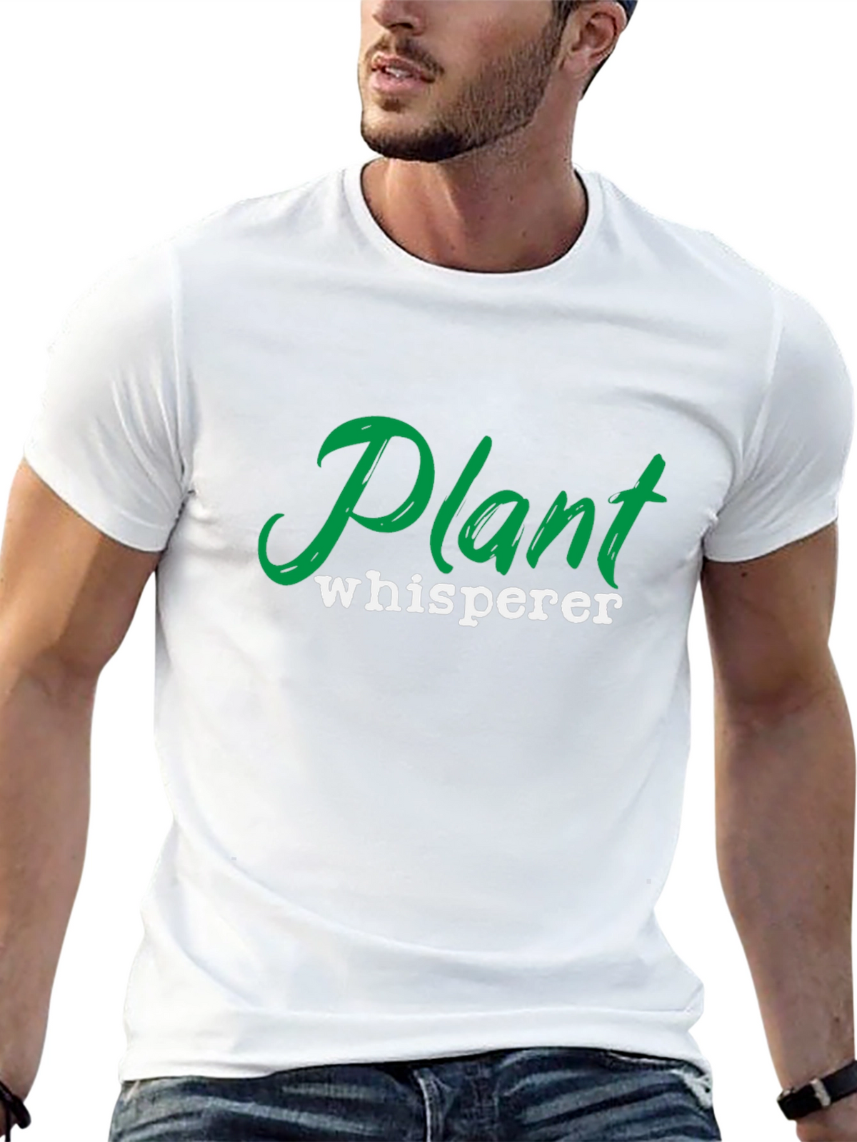 Plant Whisperer Black Graphic Tee for Gardeners