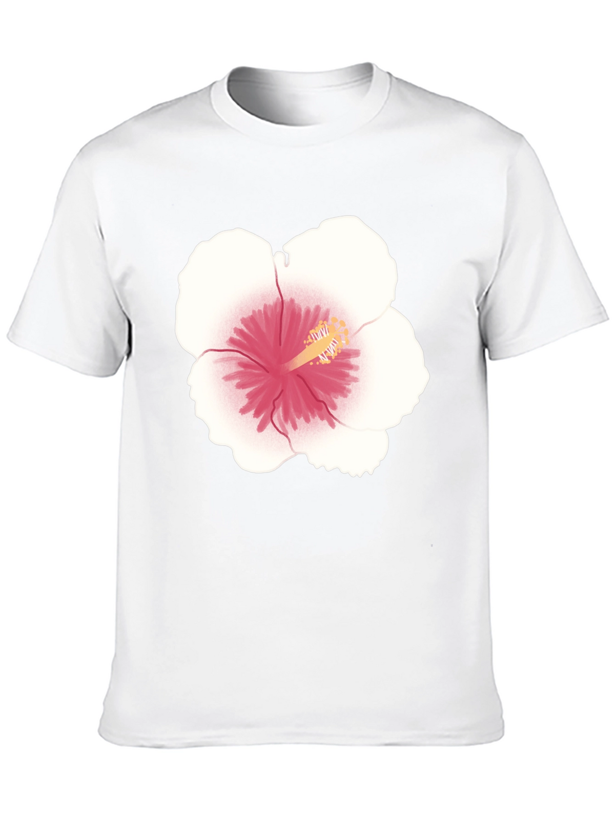 Hibiscus Flower Graphic Tee - Black