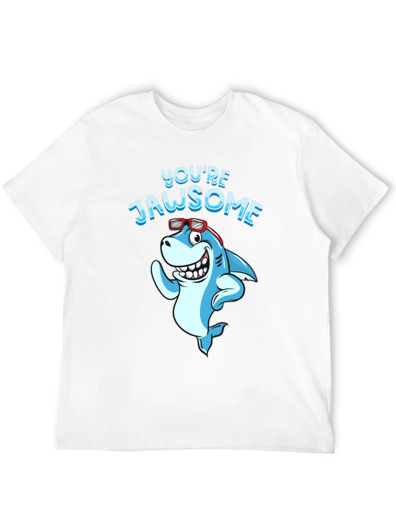 Youre Jawsome Shark Graphic Tee - Black Cotton T-Shirt