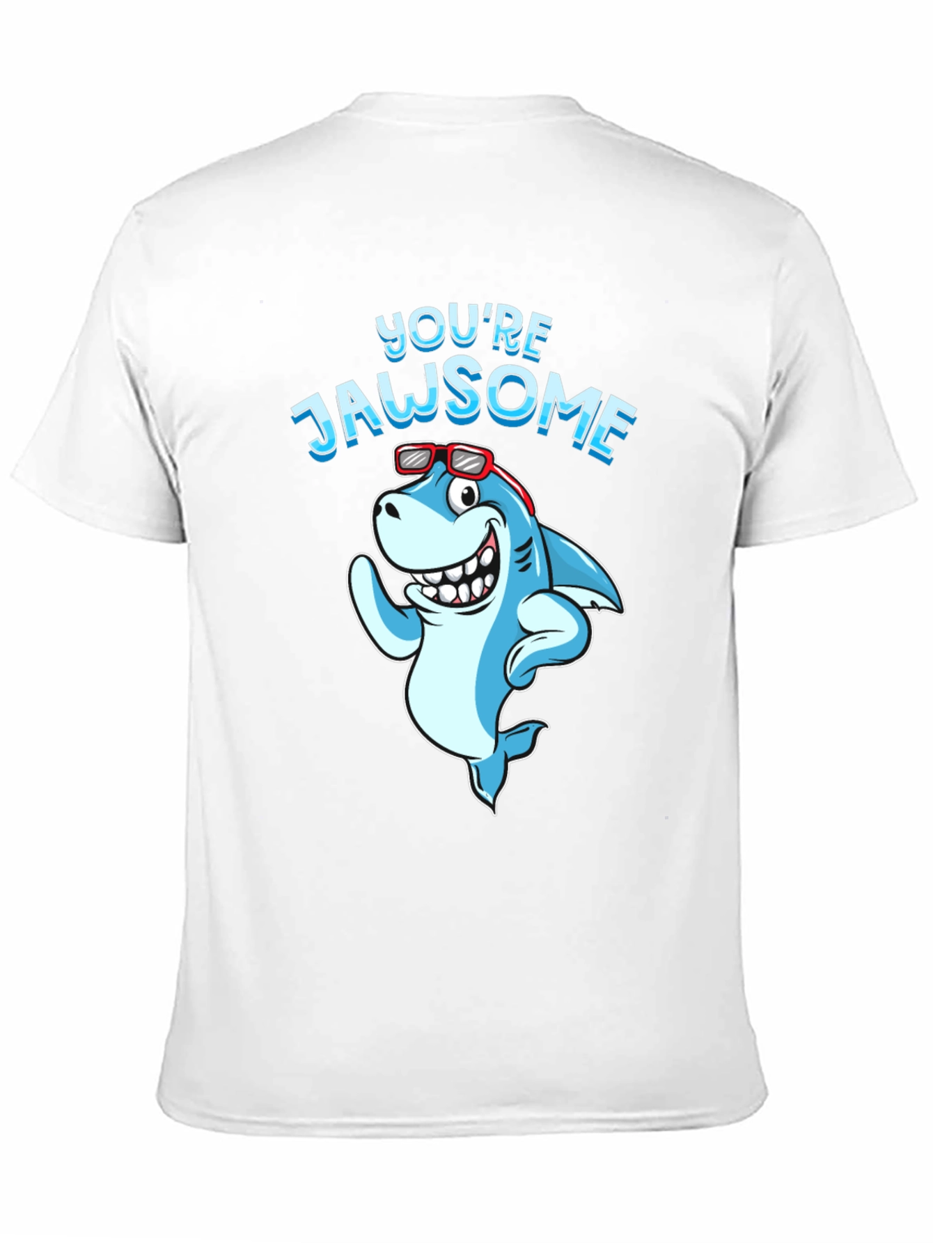 Youre Jawsome Shark Graphic Tee - Black Cotton T-Shirt