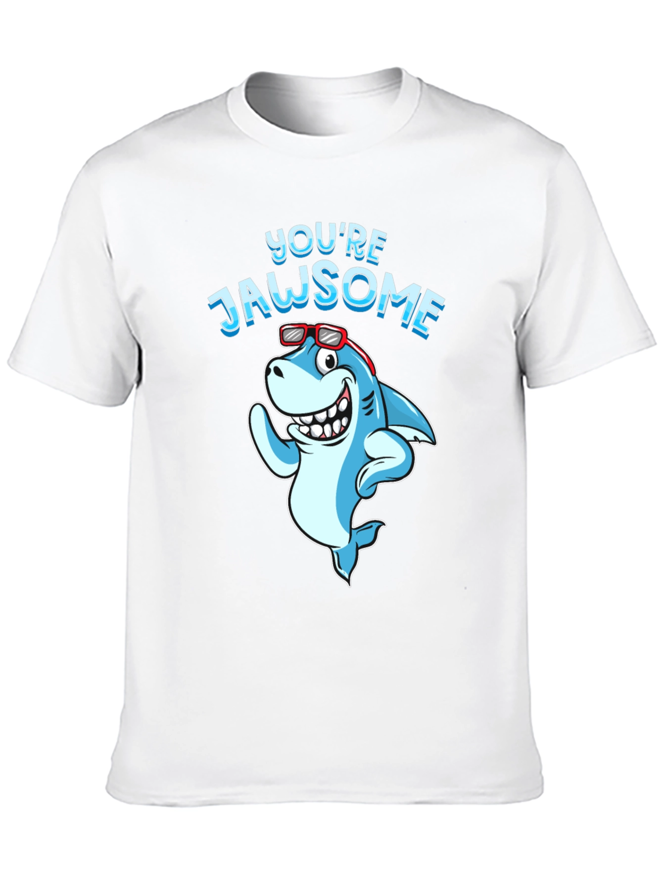 Youre Jawsome Shark Graphic Tee - Black Cotton T-Shirt