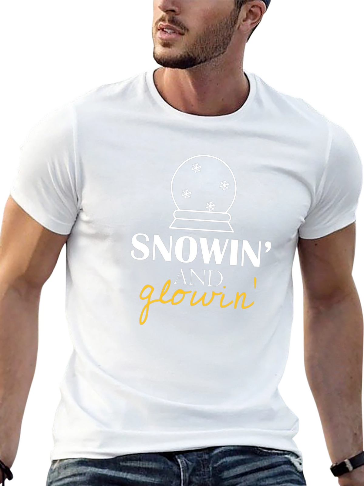 Snowin and Glowin Graphic T-Shirt - Holiday Fun!