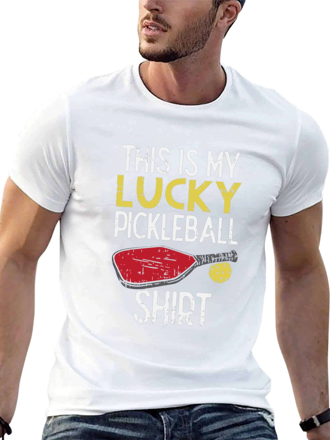Lucky Pickleball Shirt - Black Graphic Tee