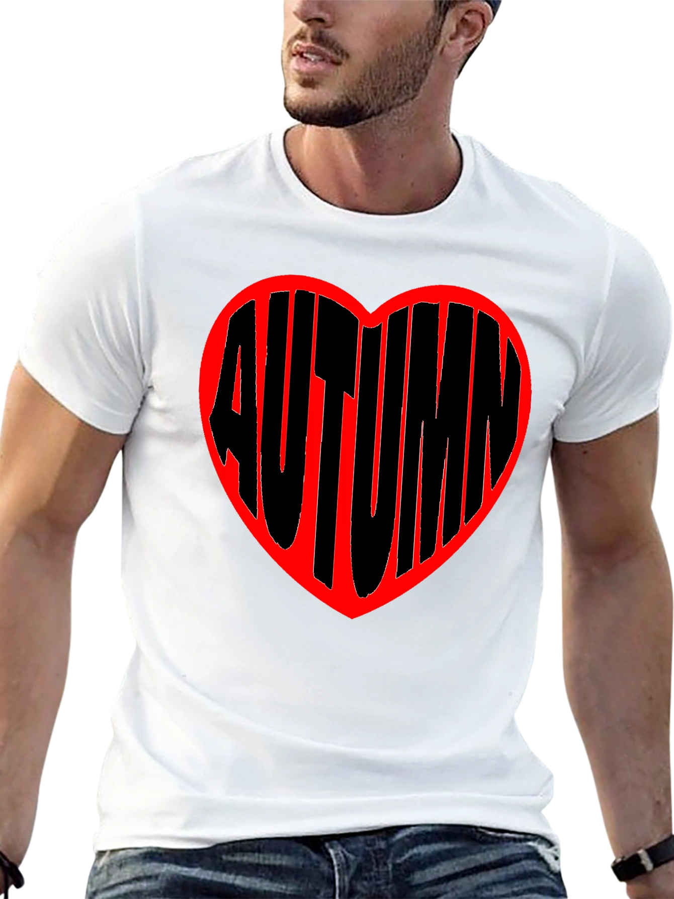Autumn Heart Graphic Tee - Stylish Fall Fashion