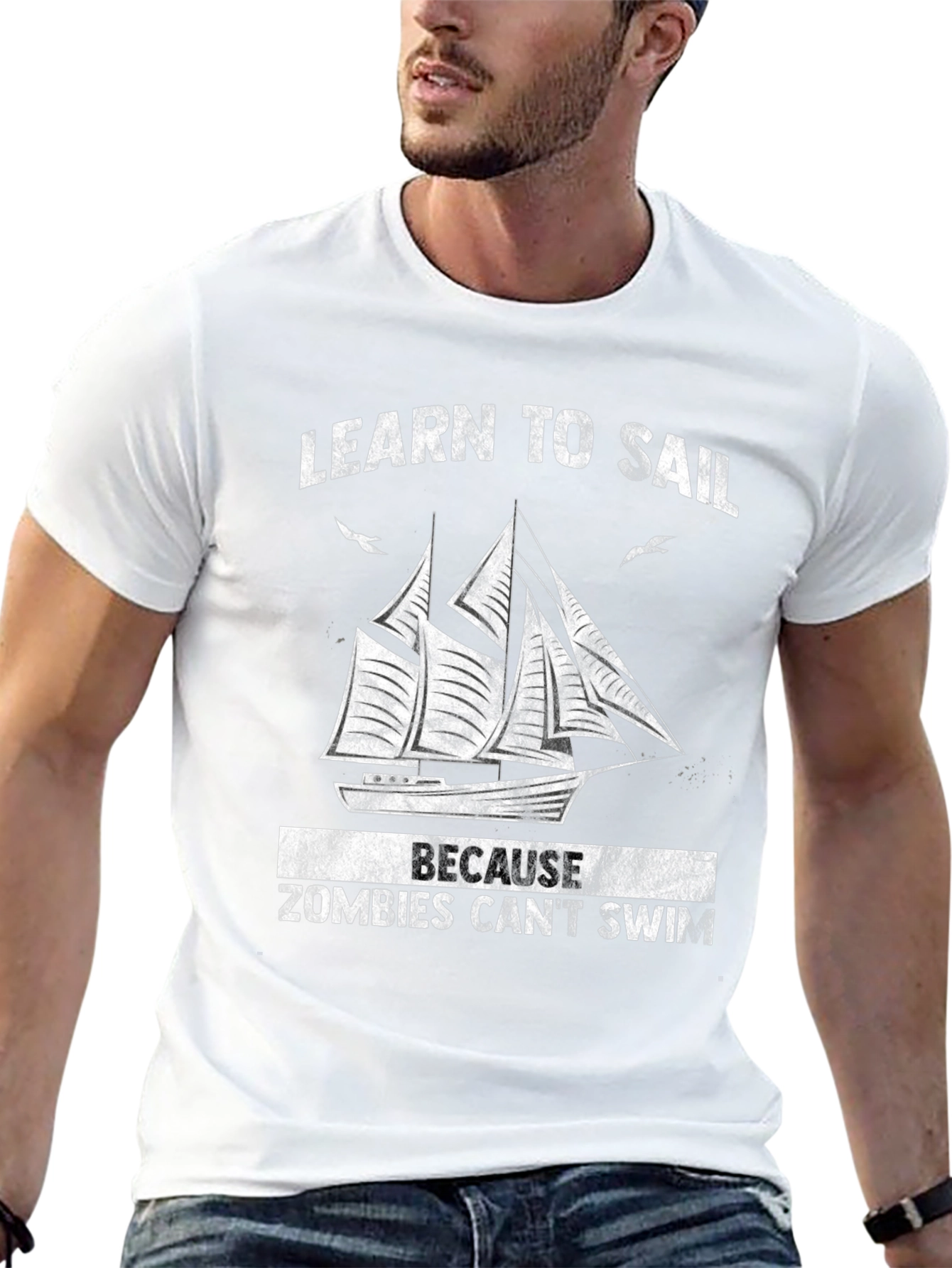 Learn to Sail T-Shirt - Zombie Apocalypse Ready