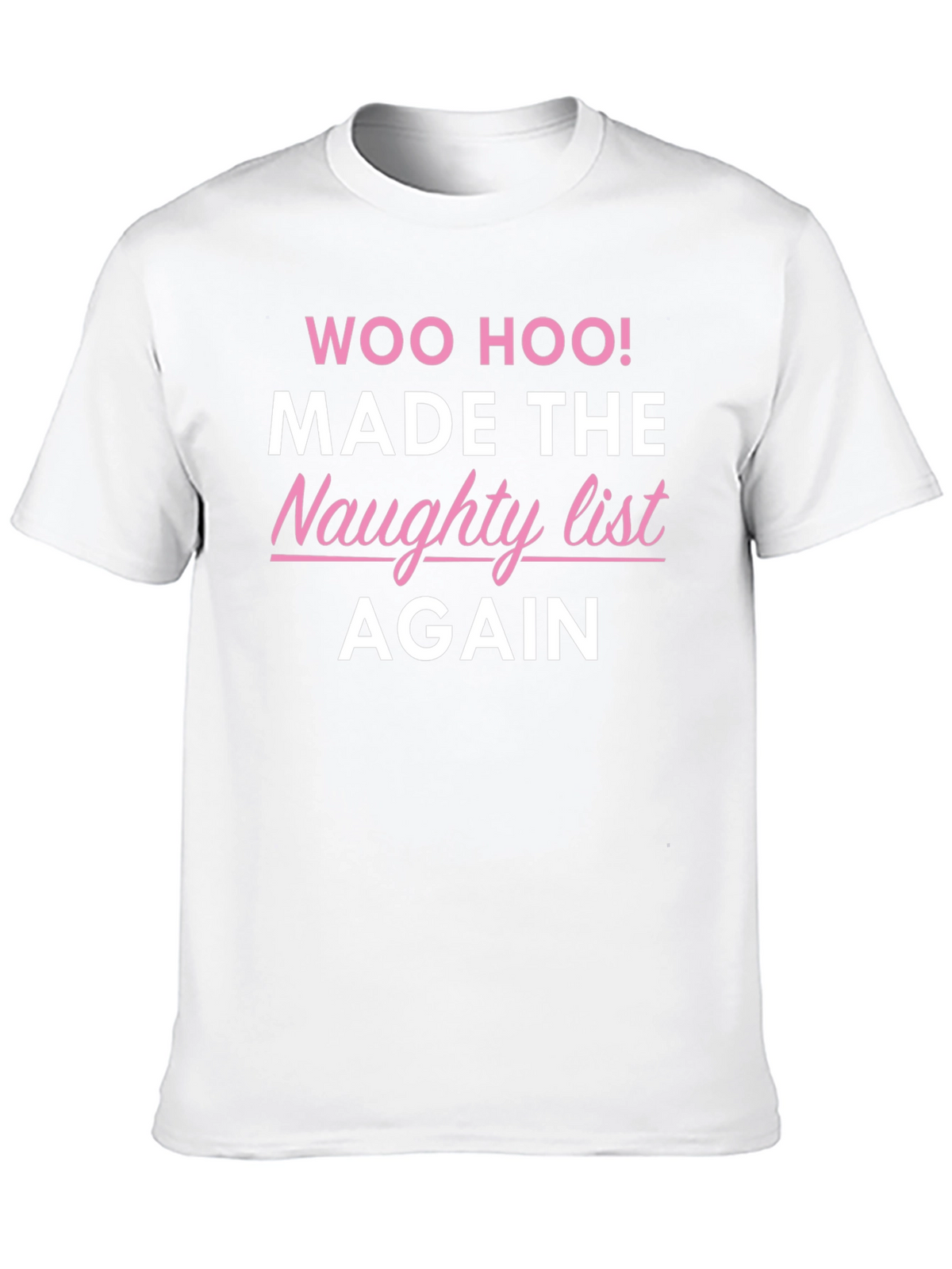 Naughty List Again Graphic Tee - Black