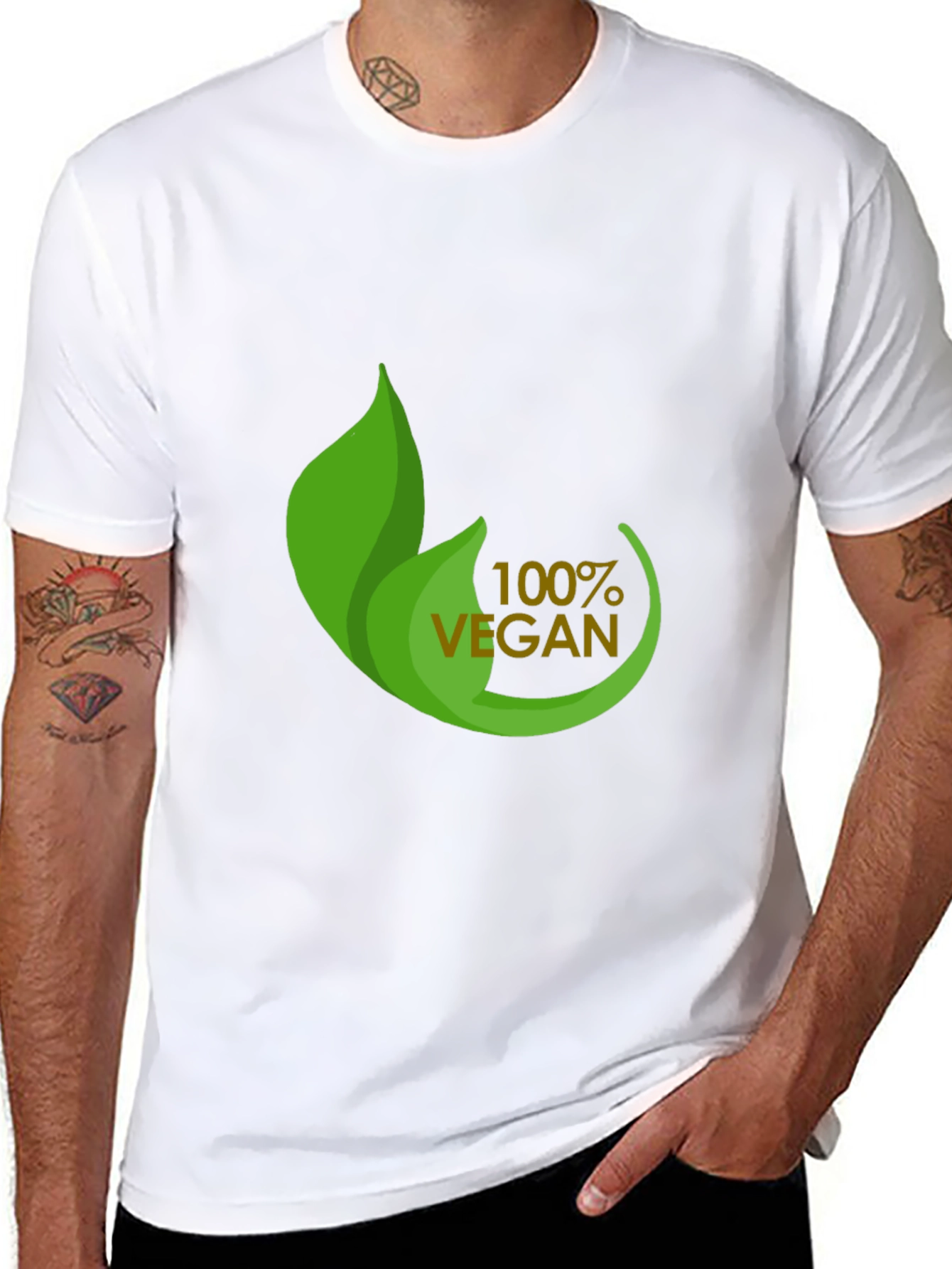 100% Vegan Black T-Shirt - Eco-Friendly Fashion