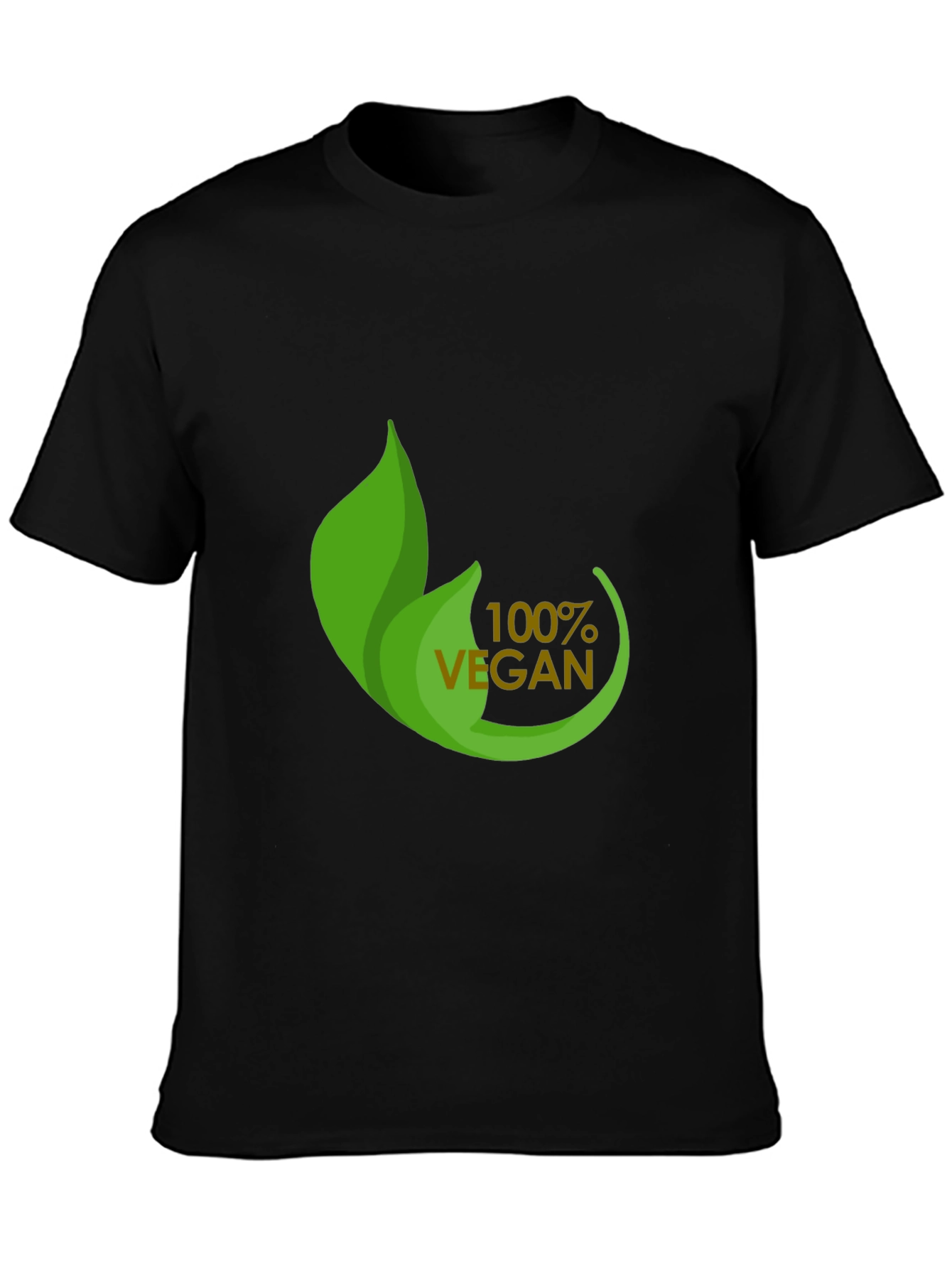 100% Vegan Black T-Shirt - Eco-Friendly Fashion