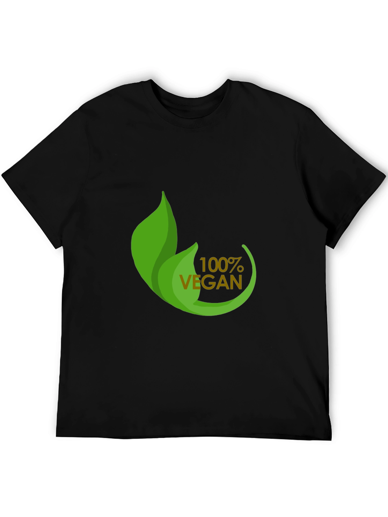100% Vegan Black T-Shirt - Eco-Friendly Fashion
