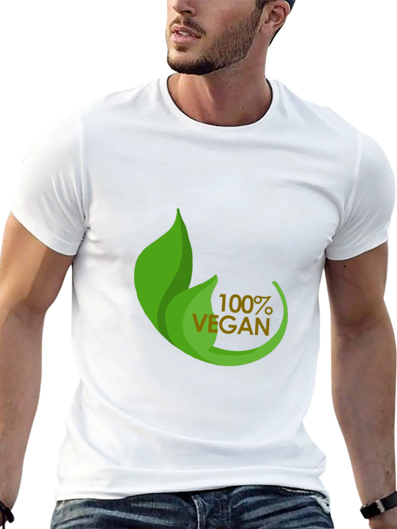 100% Vegan Black T-Shirt - Eco-Friendly Fashion