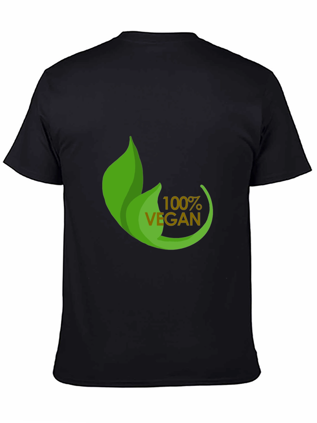 100% Vegan Black T-Shirt - Eco-Friendly Fashion