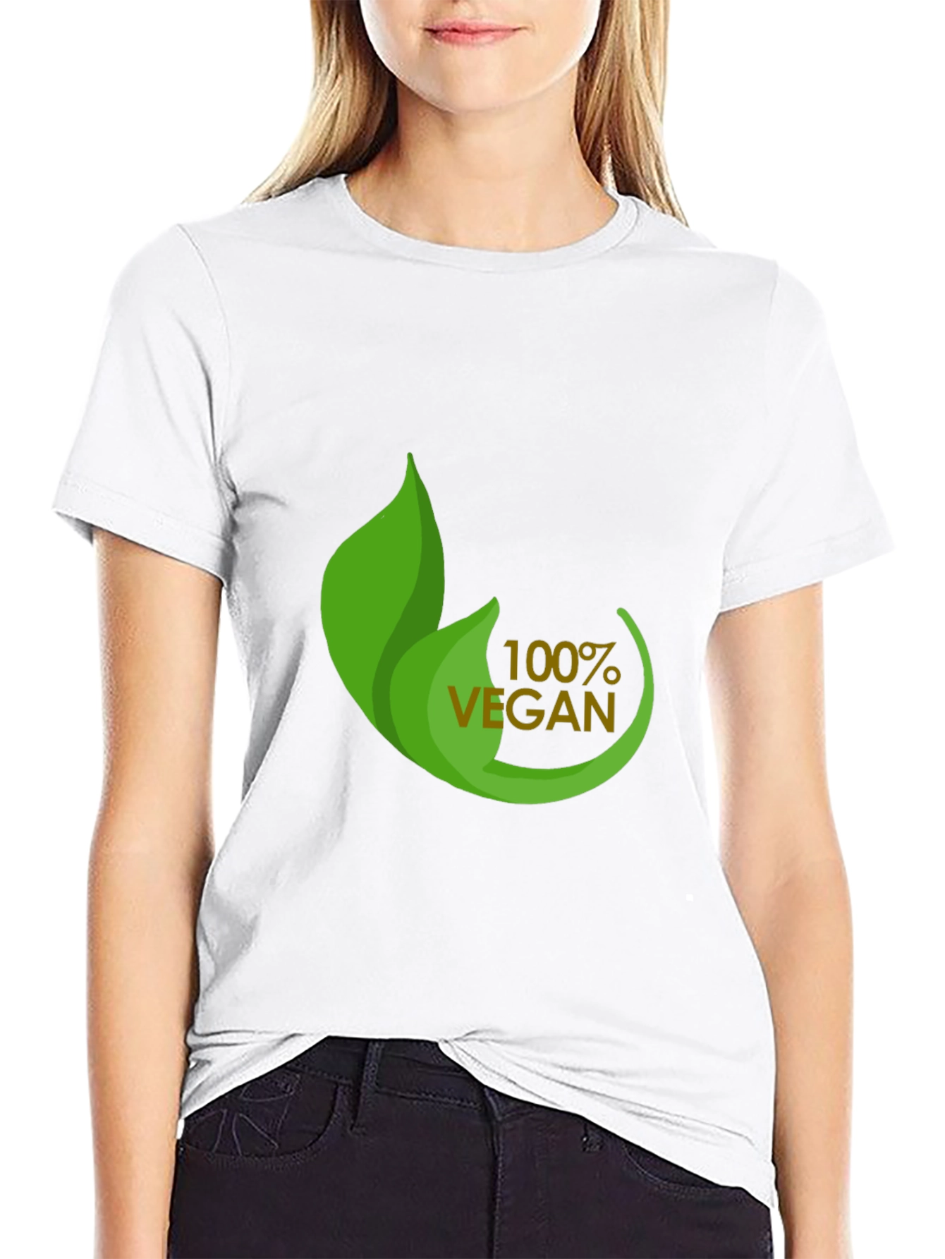 100% Vegan Black T-Shirt - Eco-Friendly Fashion