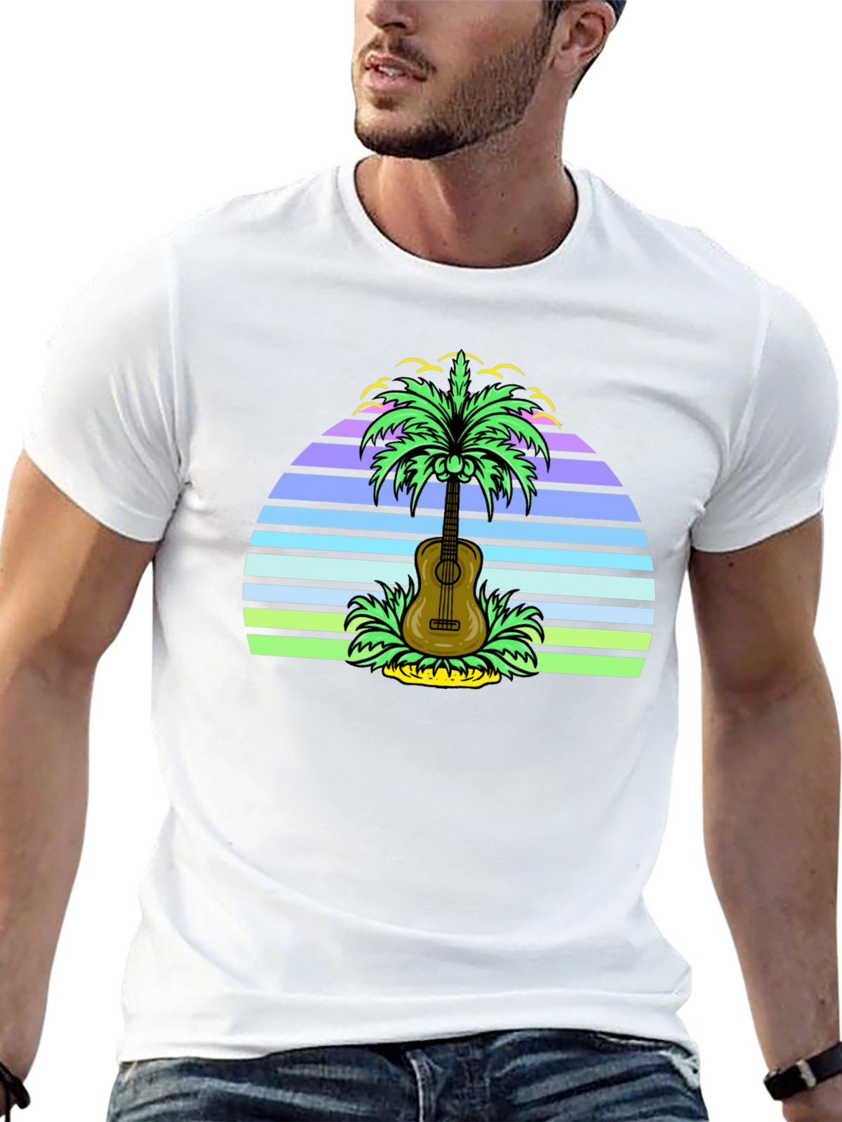 Tropical Guitar T-Shirt