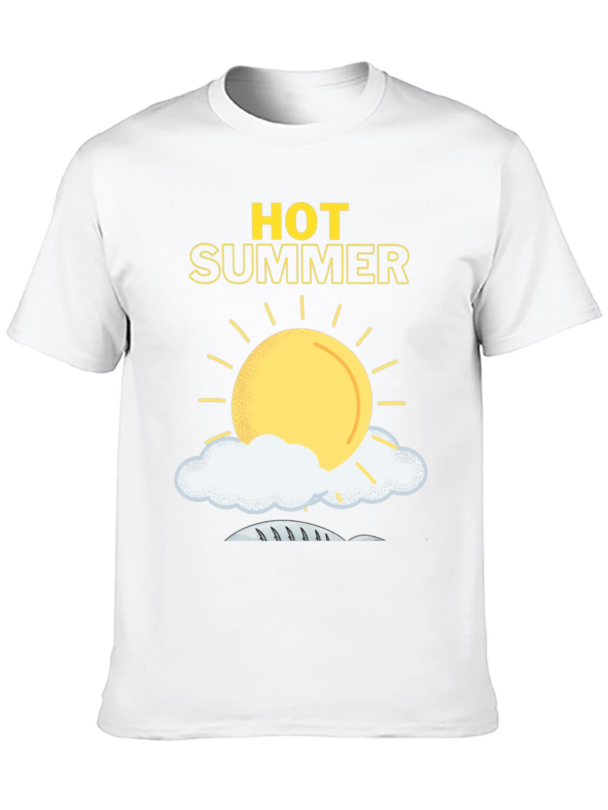 Hot Summer Graphic Tee - Black Cotton T-Shirt