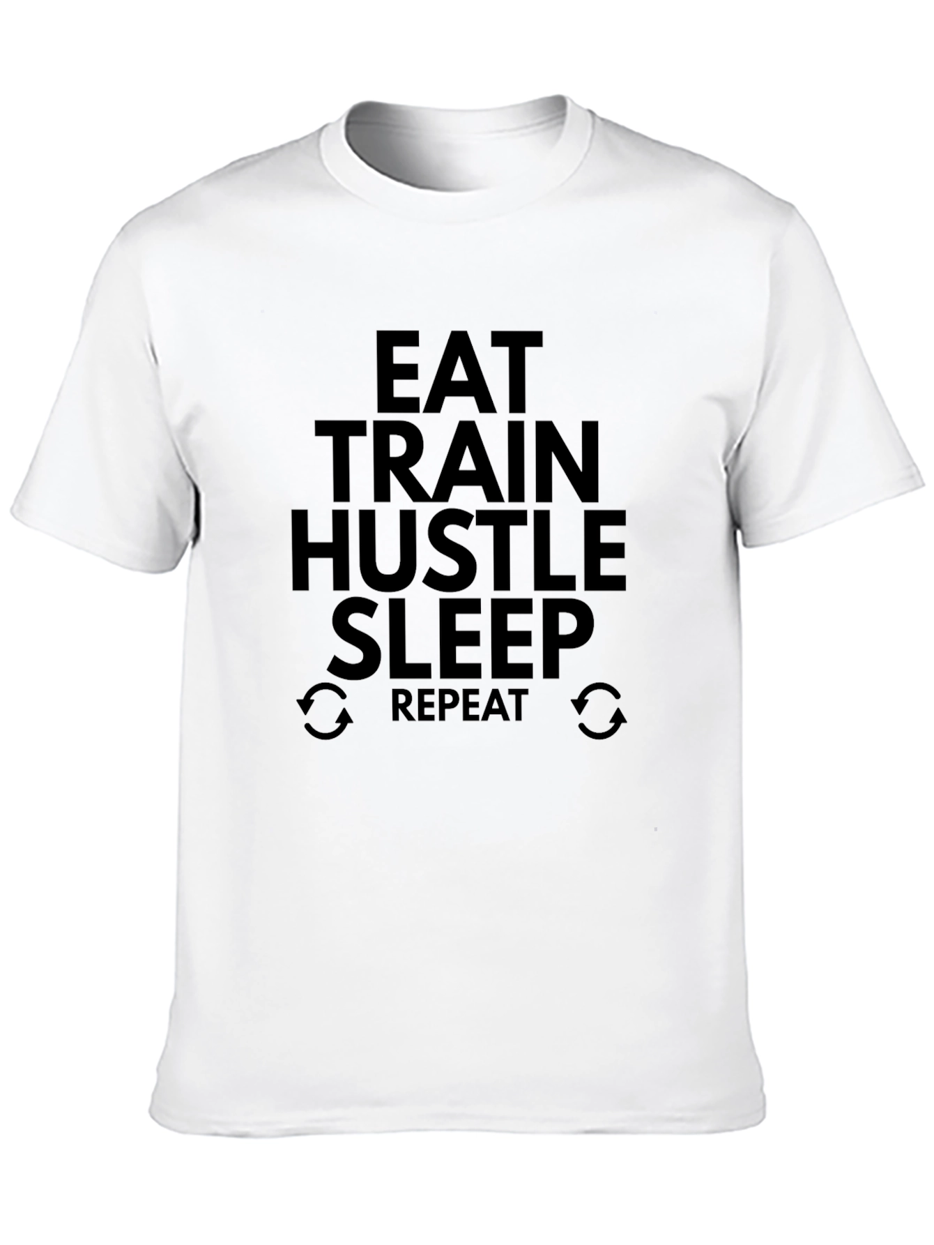 Eat Train Hustle Sleep Repeat Black T-Shirt