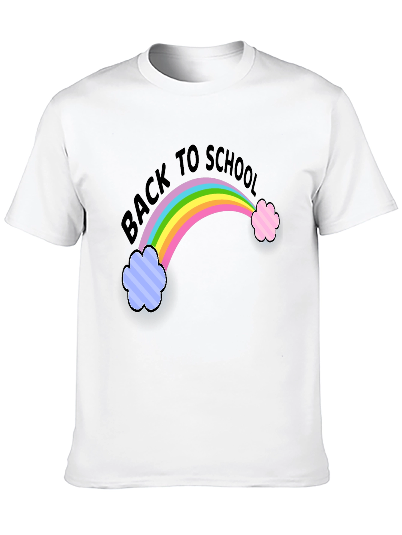 Back to School Rainbow T-Shirt - Black