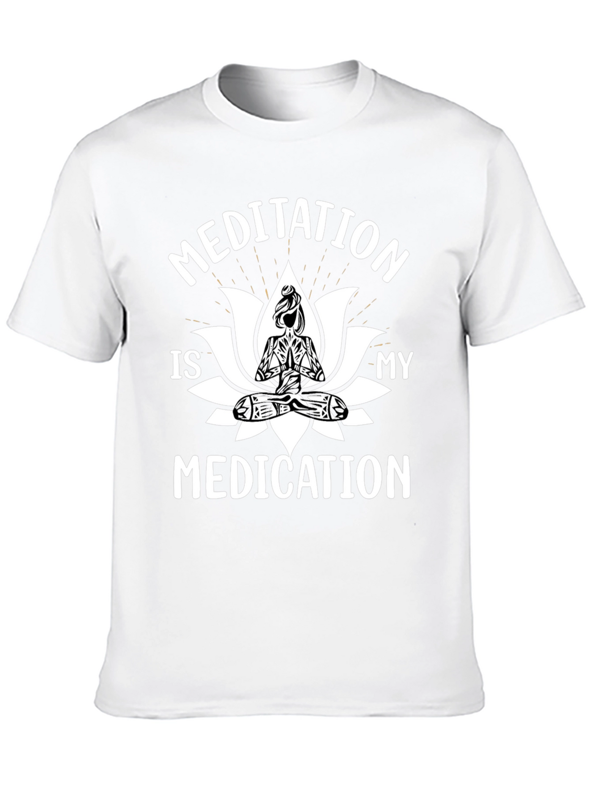 Meditation is My Medication Black T-Shirt