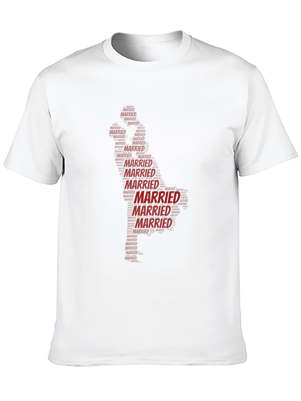 Married Word Art Graphic T-Shirt