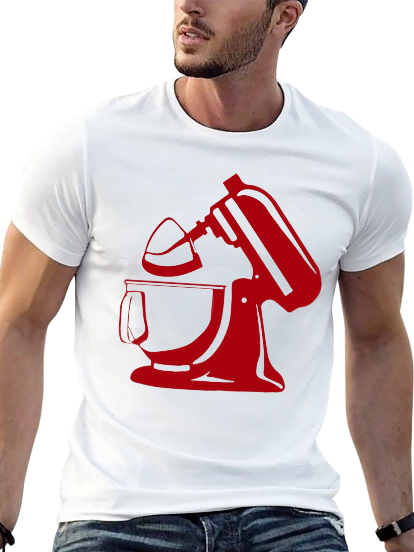 Red Mixer Graphic T-Shirt - Baking Enthusiast Apparel