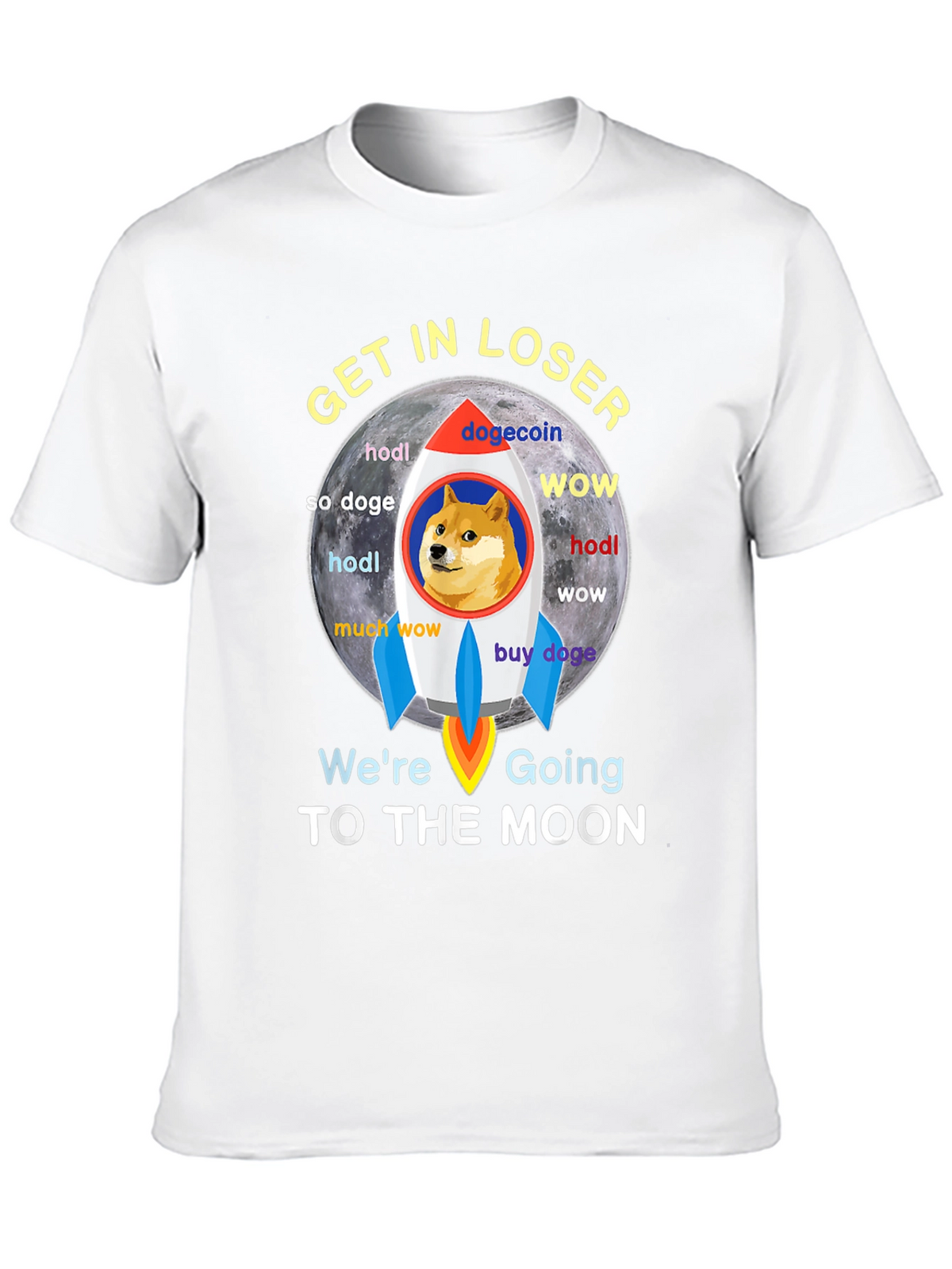 Dogecoin Rocket to the Moon T-Shirt