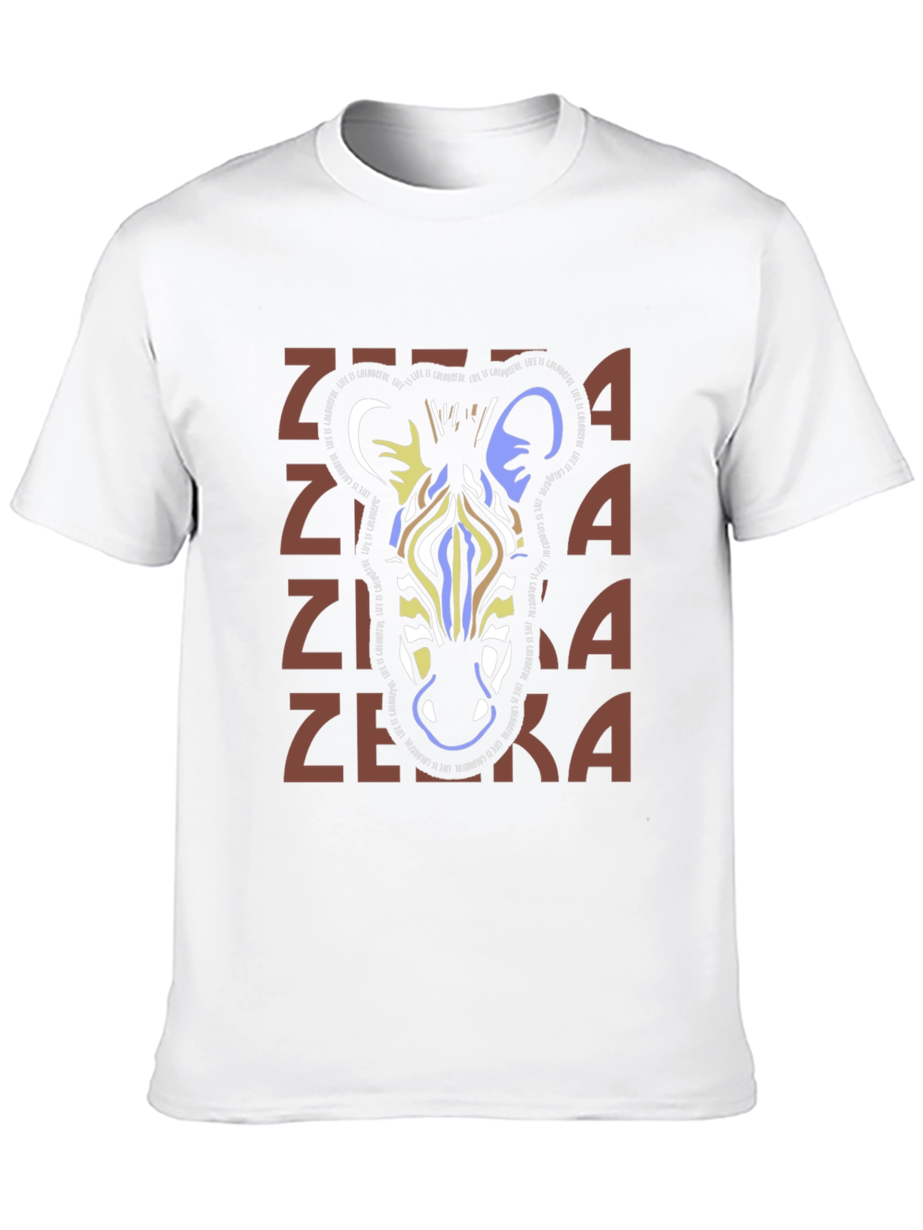 Stylish Zebra Graphic Print T-Shirt