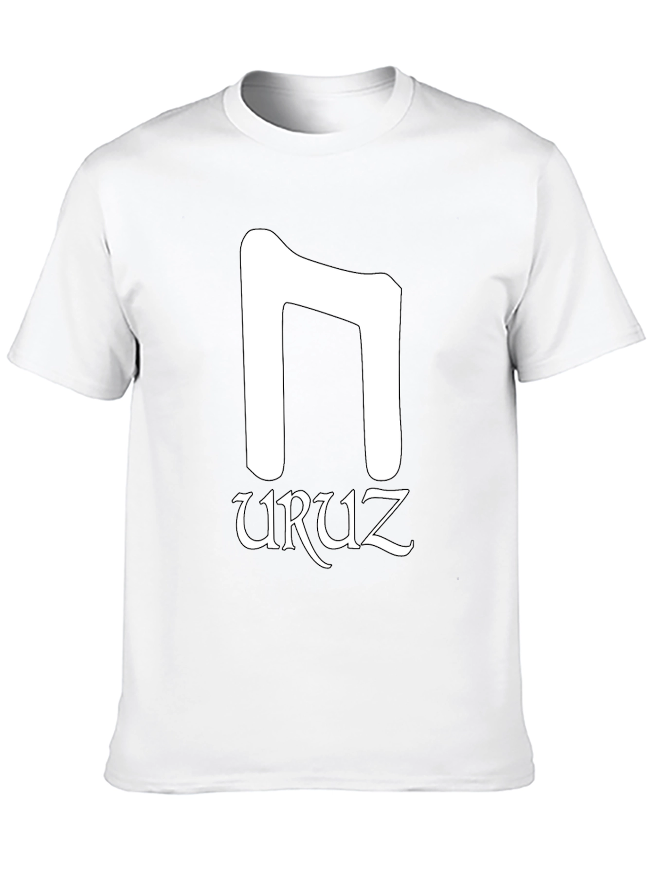 Uruz Rune Black T-Shirt - Norse Pagan Symbol