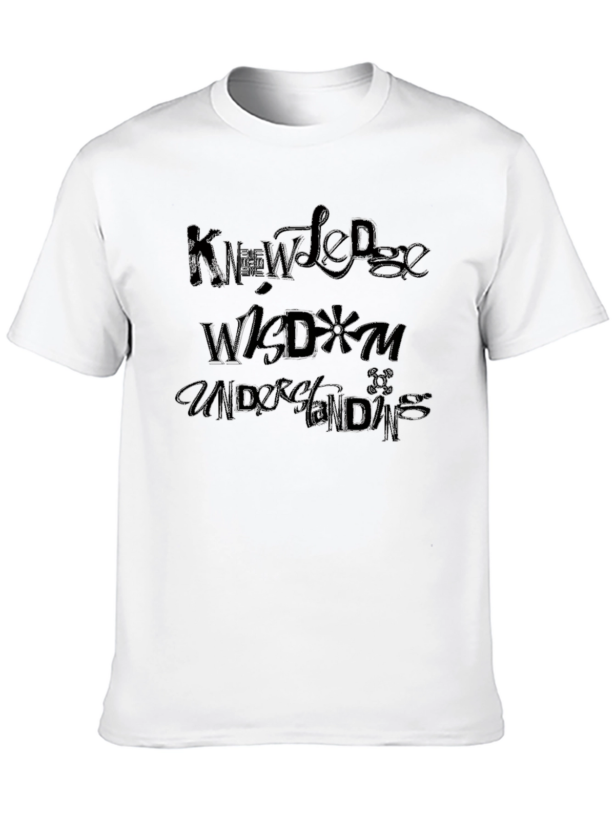 Knowledge Wisdom and Understanding Black T-Shirt