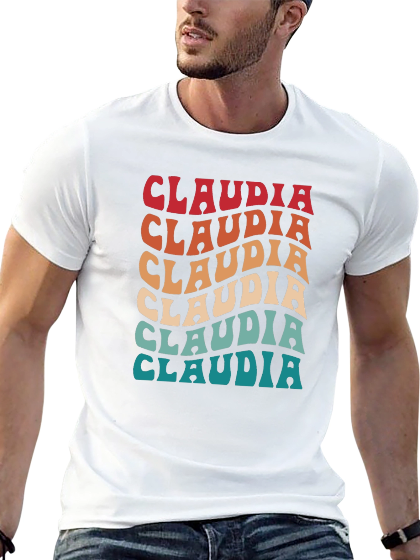 Retro Claudia Name T-Shirt