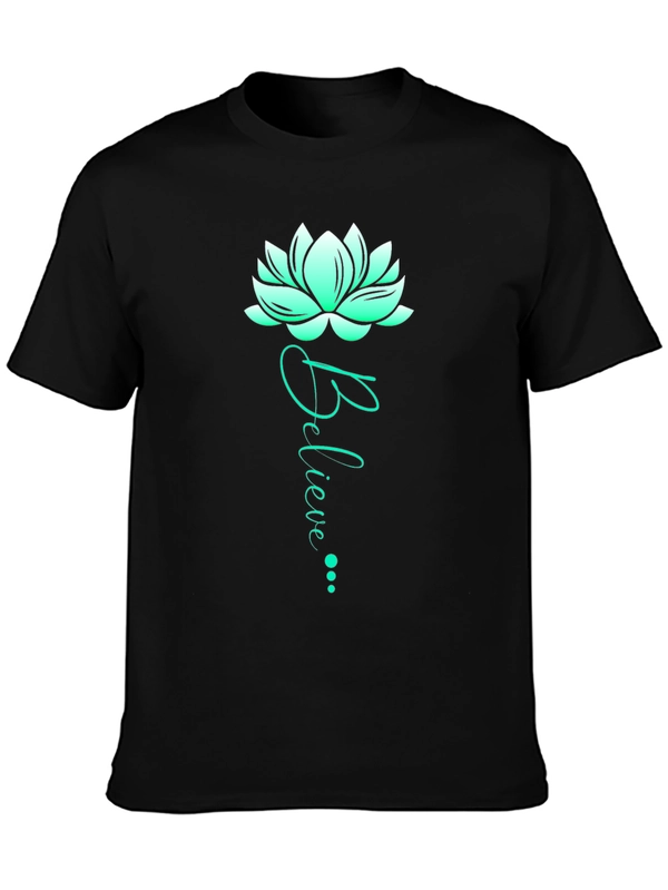 Believe Lotus Graphic Tee - Stylish Comfort