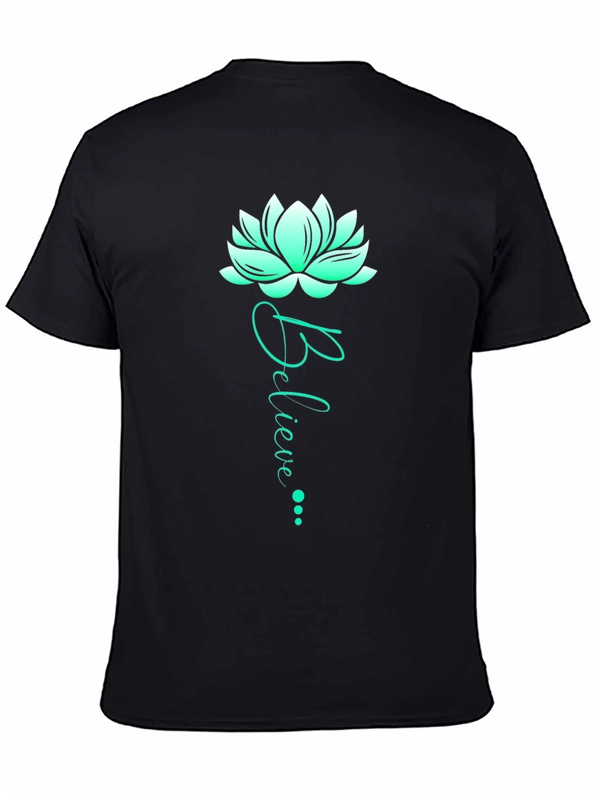 Believe Lotus Graphic Tee - Stylish Comfort