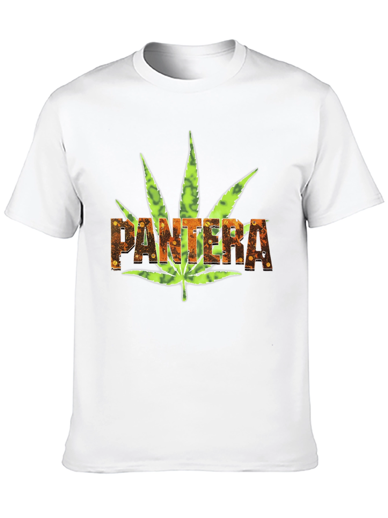 Pantera Weed Leaf Graphic Black T-Shirt