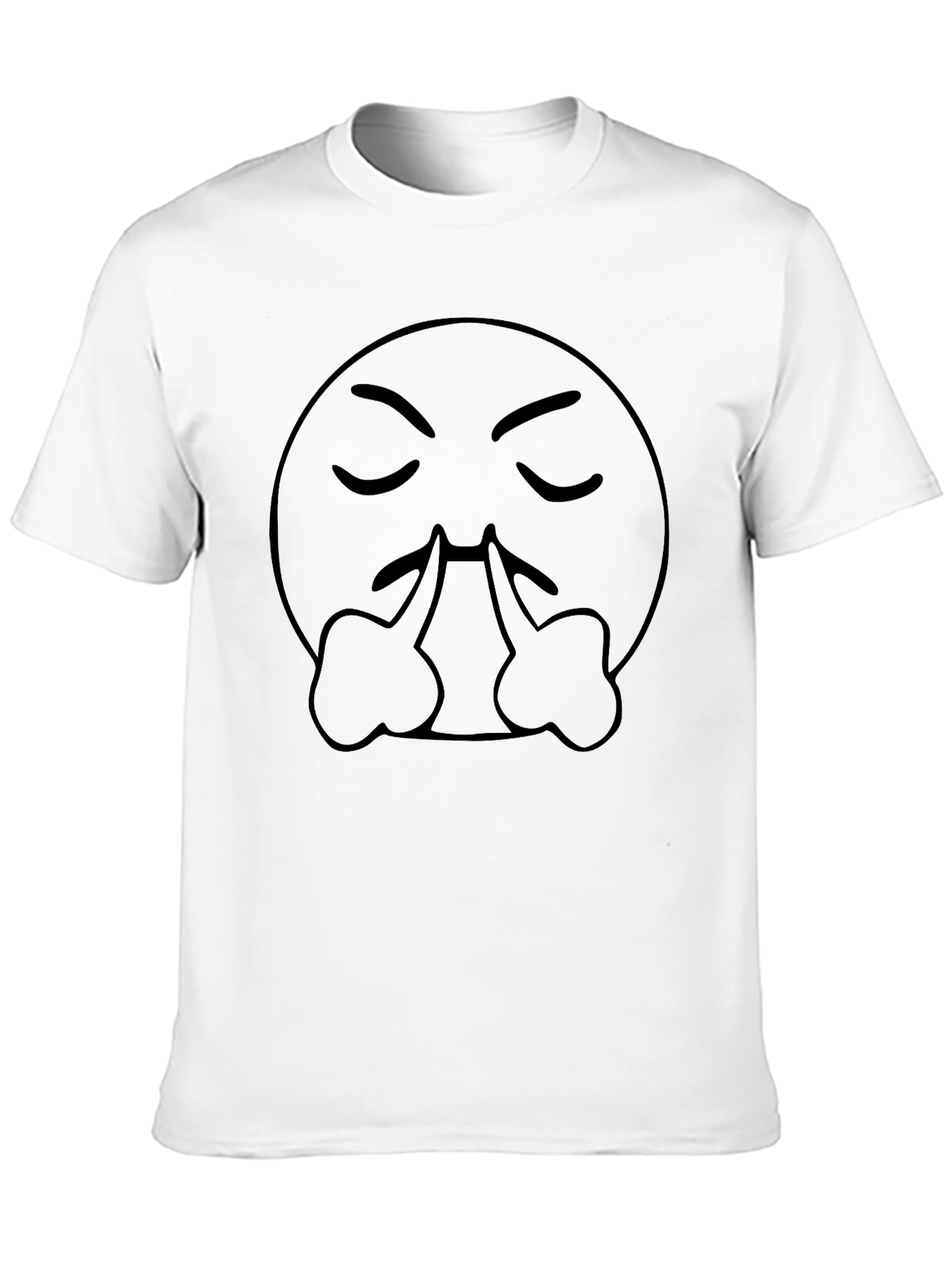 Annoyed Emoji Black T-Shirt - Express Your Mood