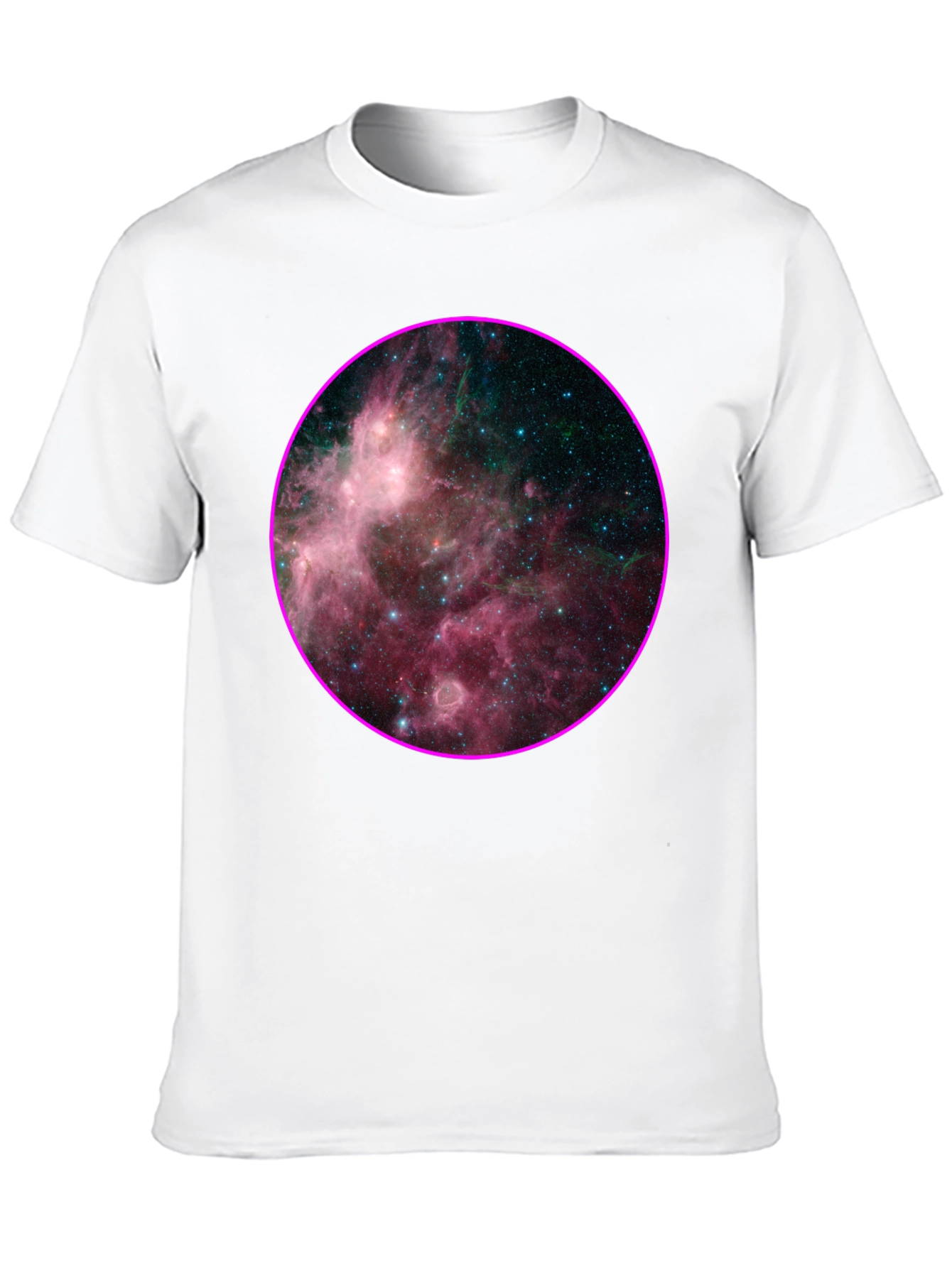 Nebula Galaxy Print Black T-Shirt