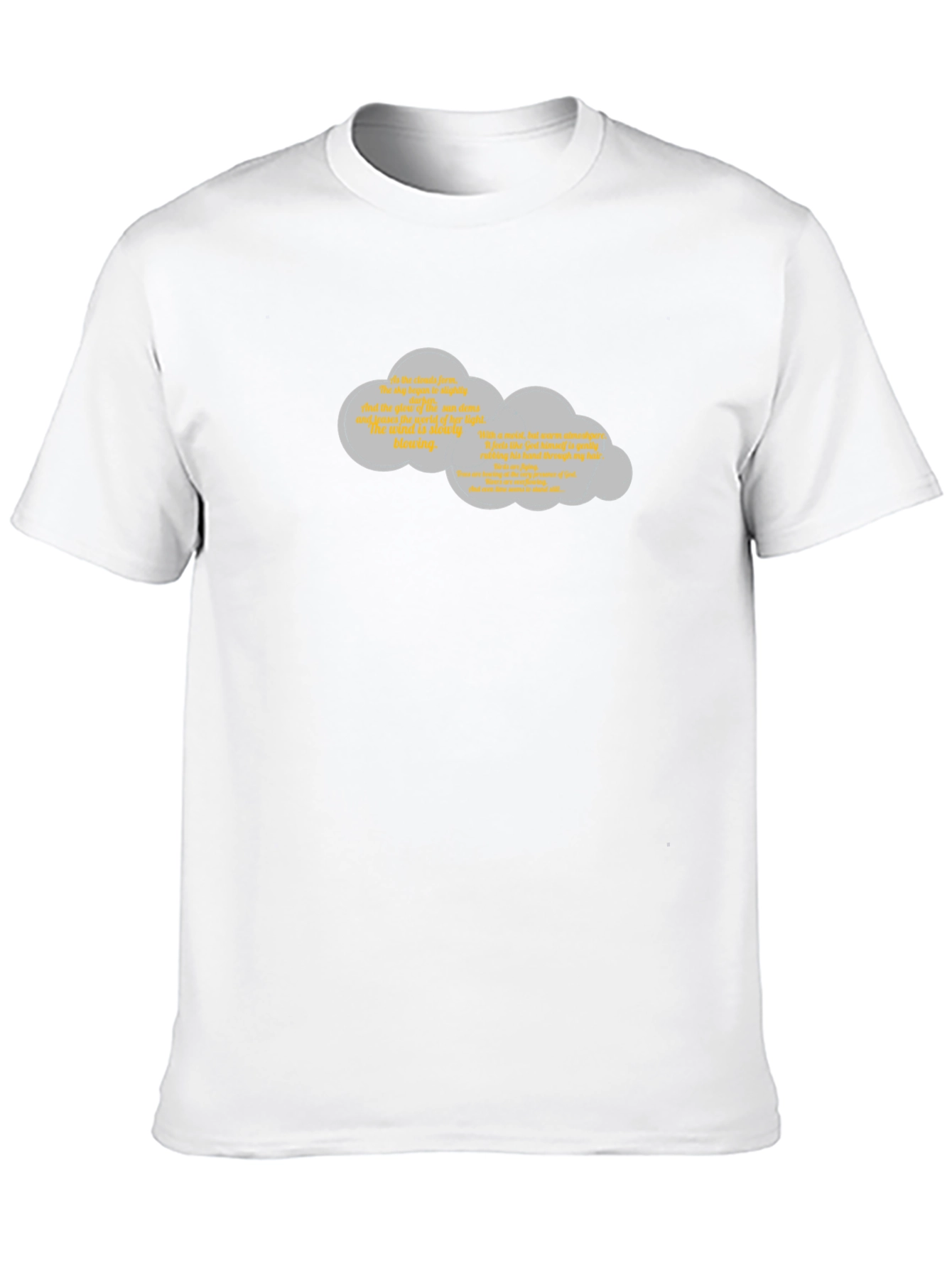Quirky Cloud Graphic Black T-Shirt