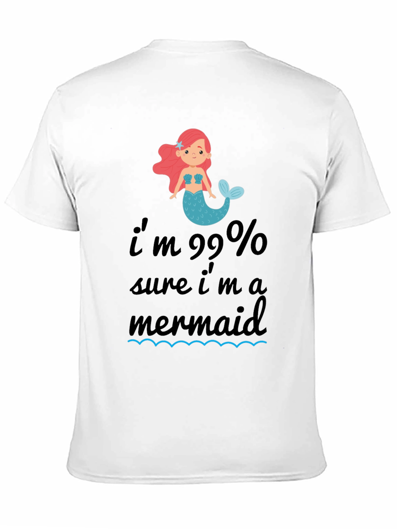 99% Mermaid T-Shirt - Black Cotton Tee