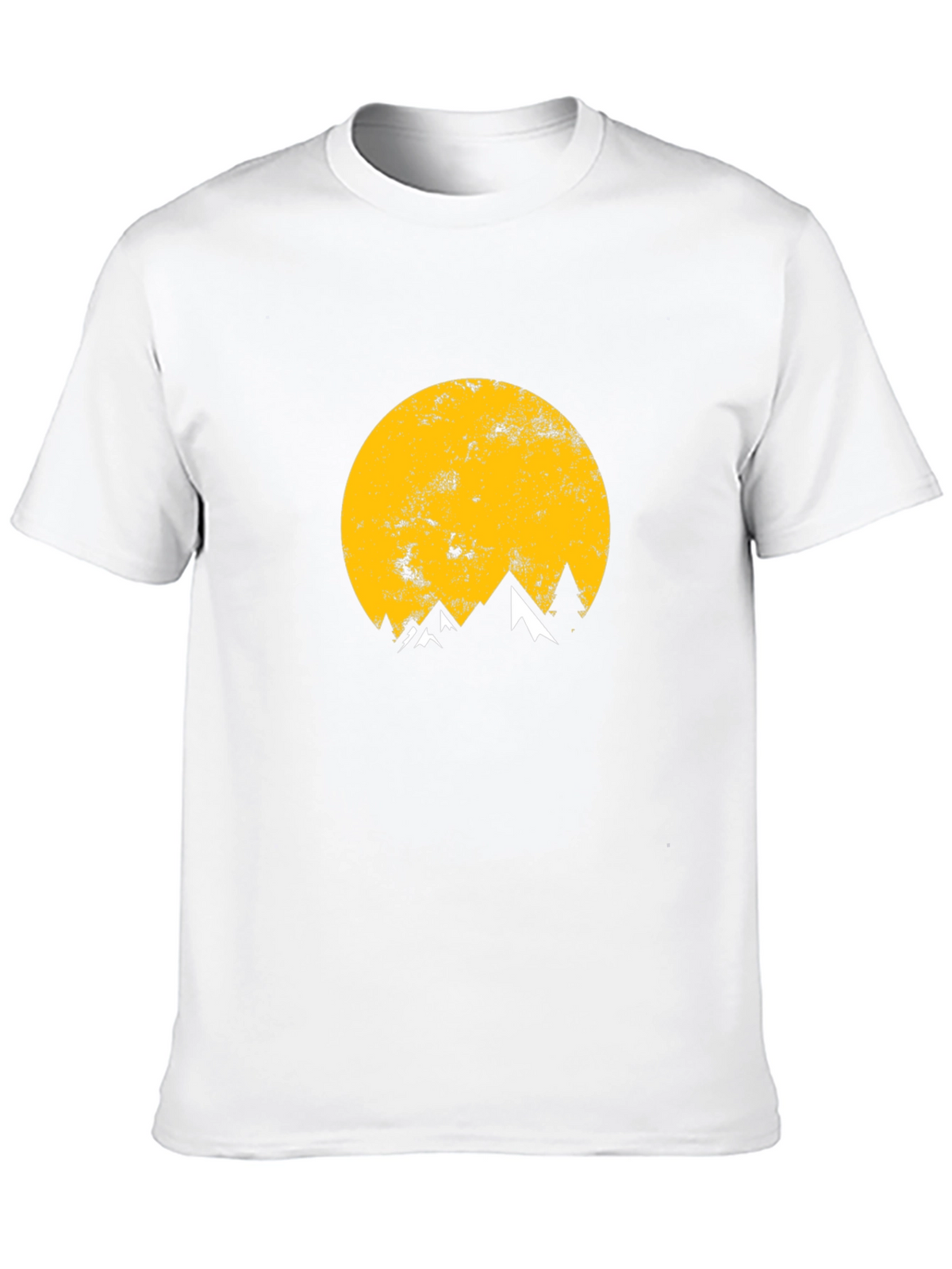 Mountain Moon Graphic Tee - Black Cotton T-Shirt