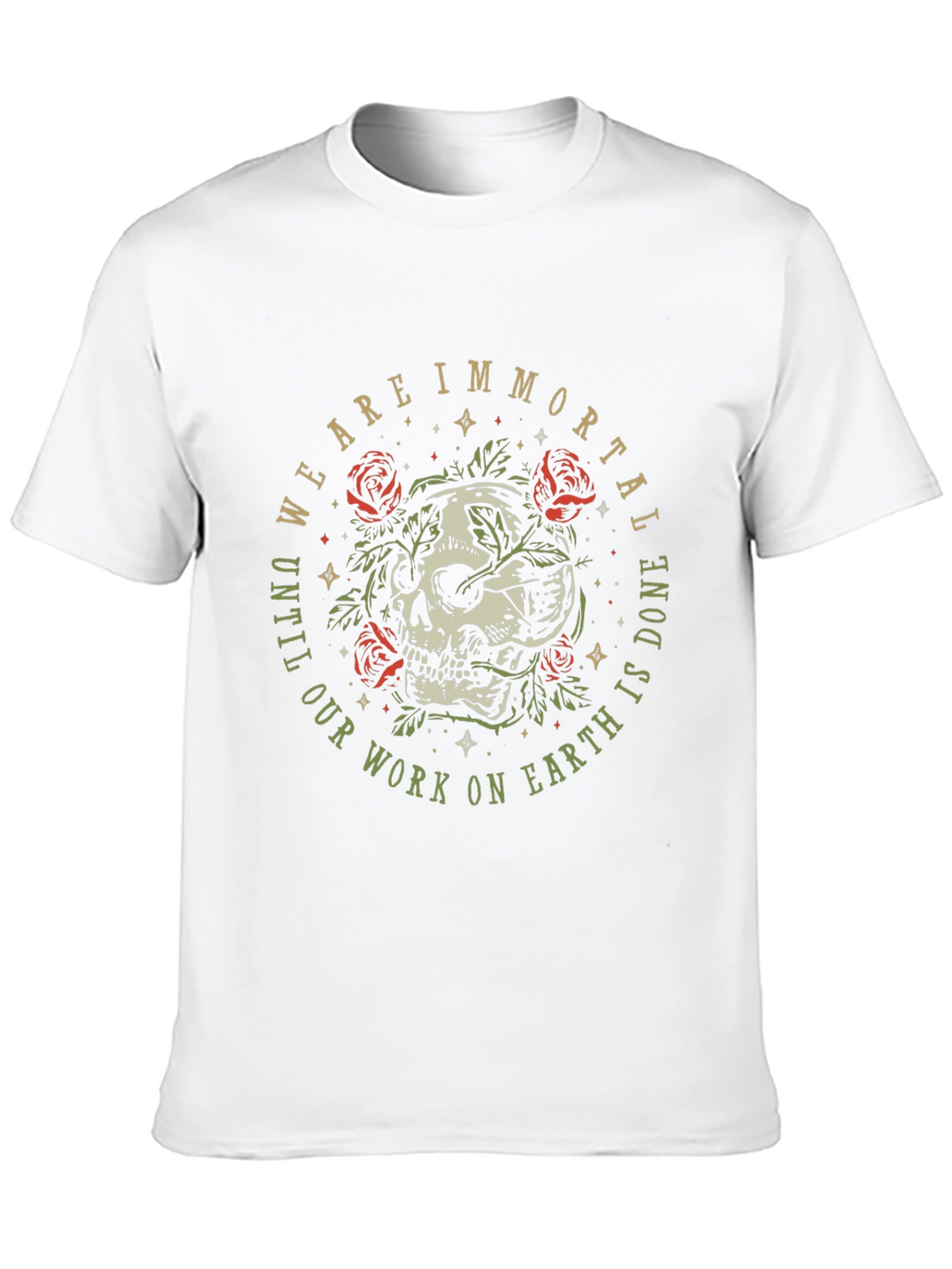 Immortal Skull Roses Graphic Tee - Black