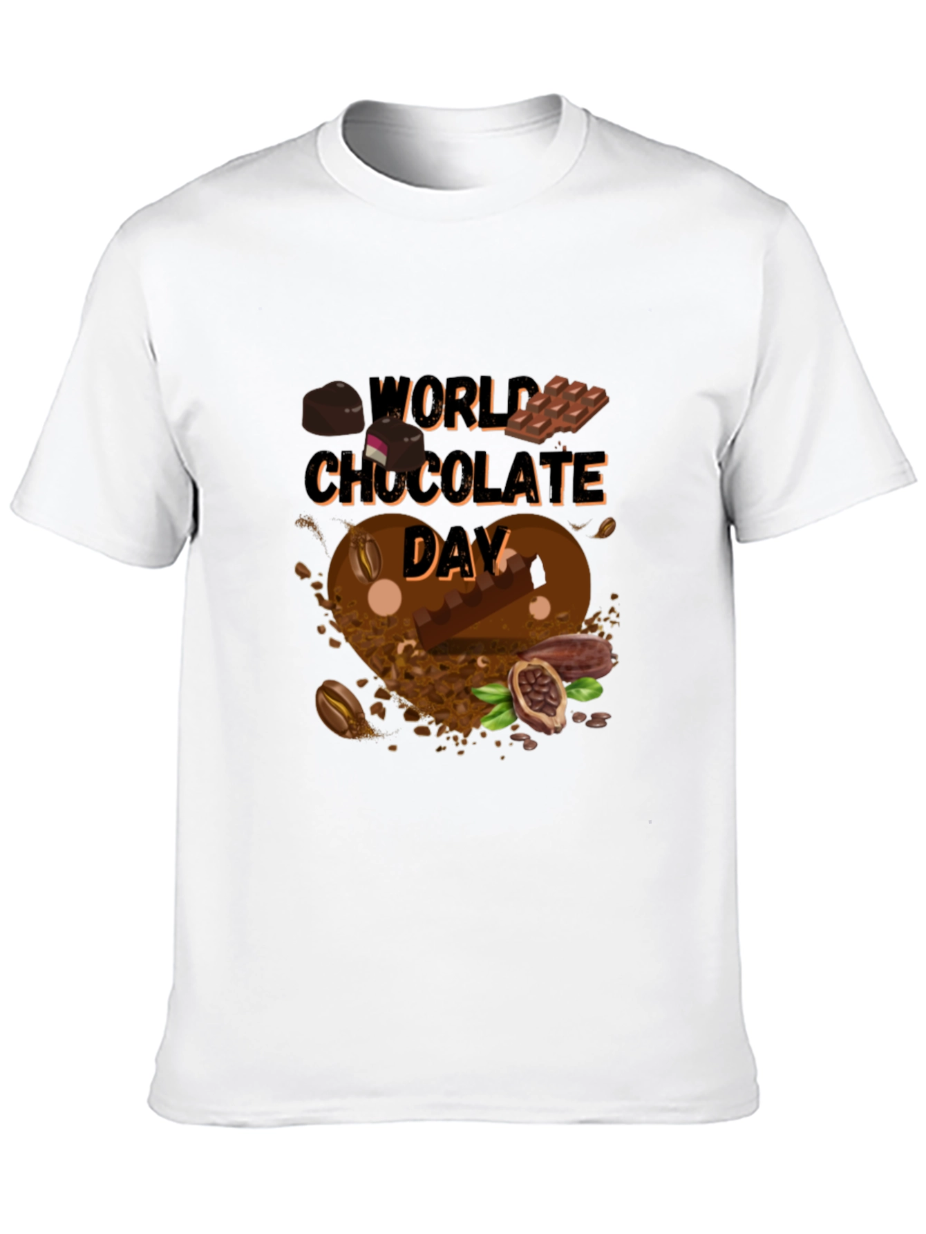 World Chocolate Day Black Graphic T-Shirt