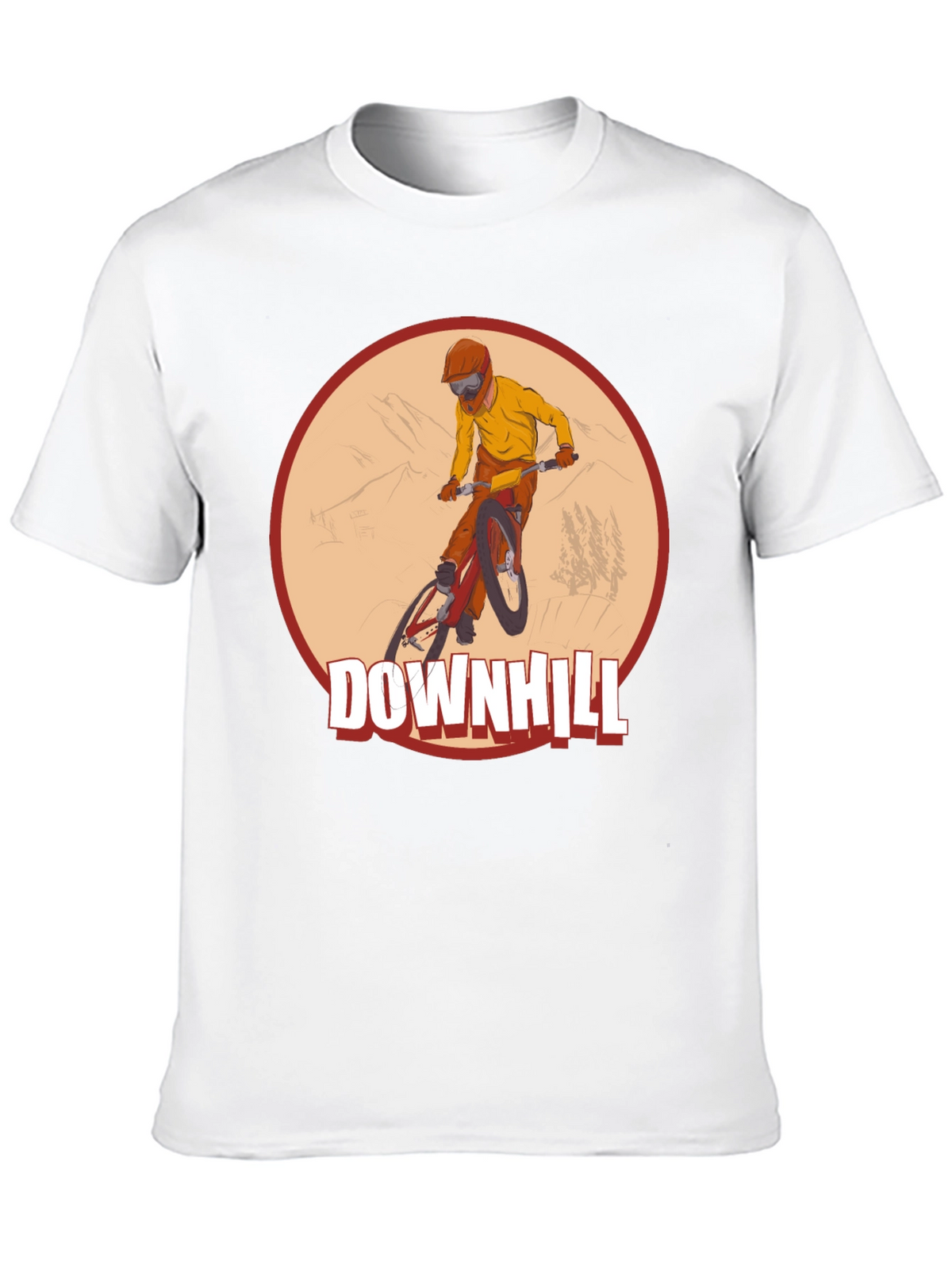 Downhill Mountain Biking Graphic Tee - Black