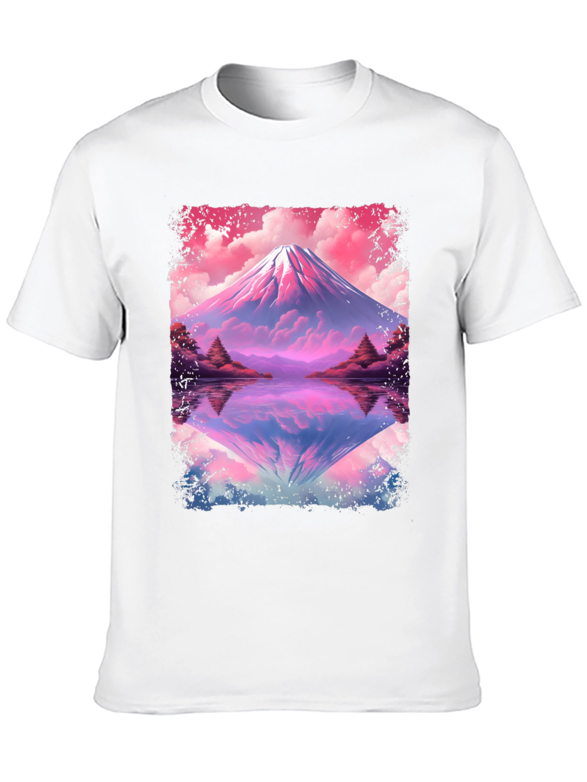 Mount Fuji Reflection Graphic T-Shirt
