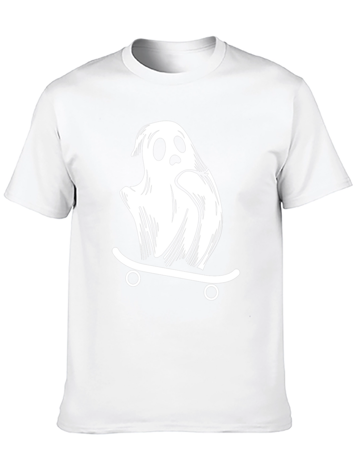 Ghost Skateboard Graphic T-Shirt - Black